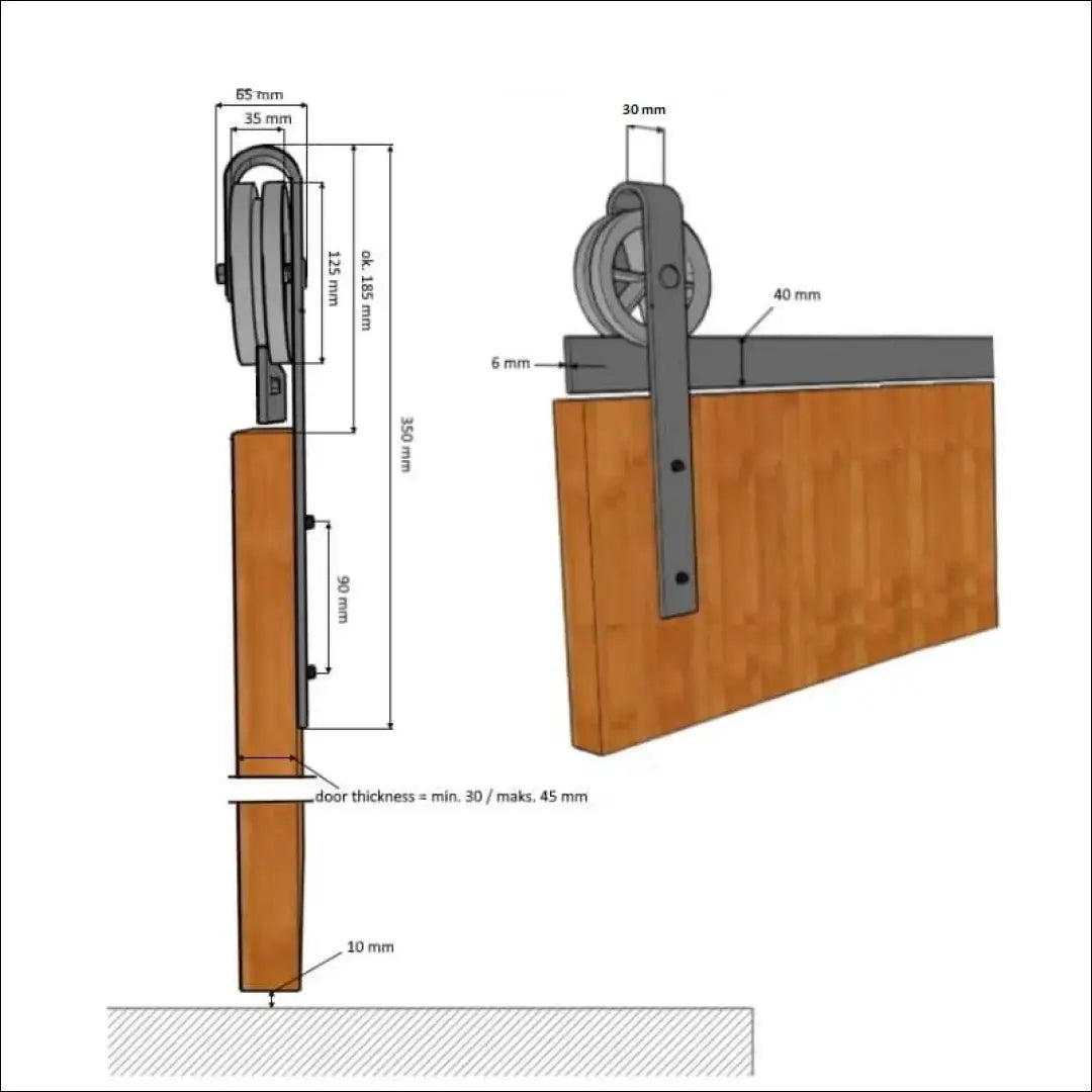 Stumdomų durų sistema KI1454 - €99 Save 50% 50-100, __label:Pristatymas 1-2 d.d., color-juoda, kita, material-metalas