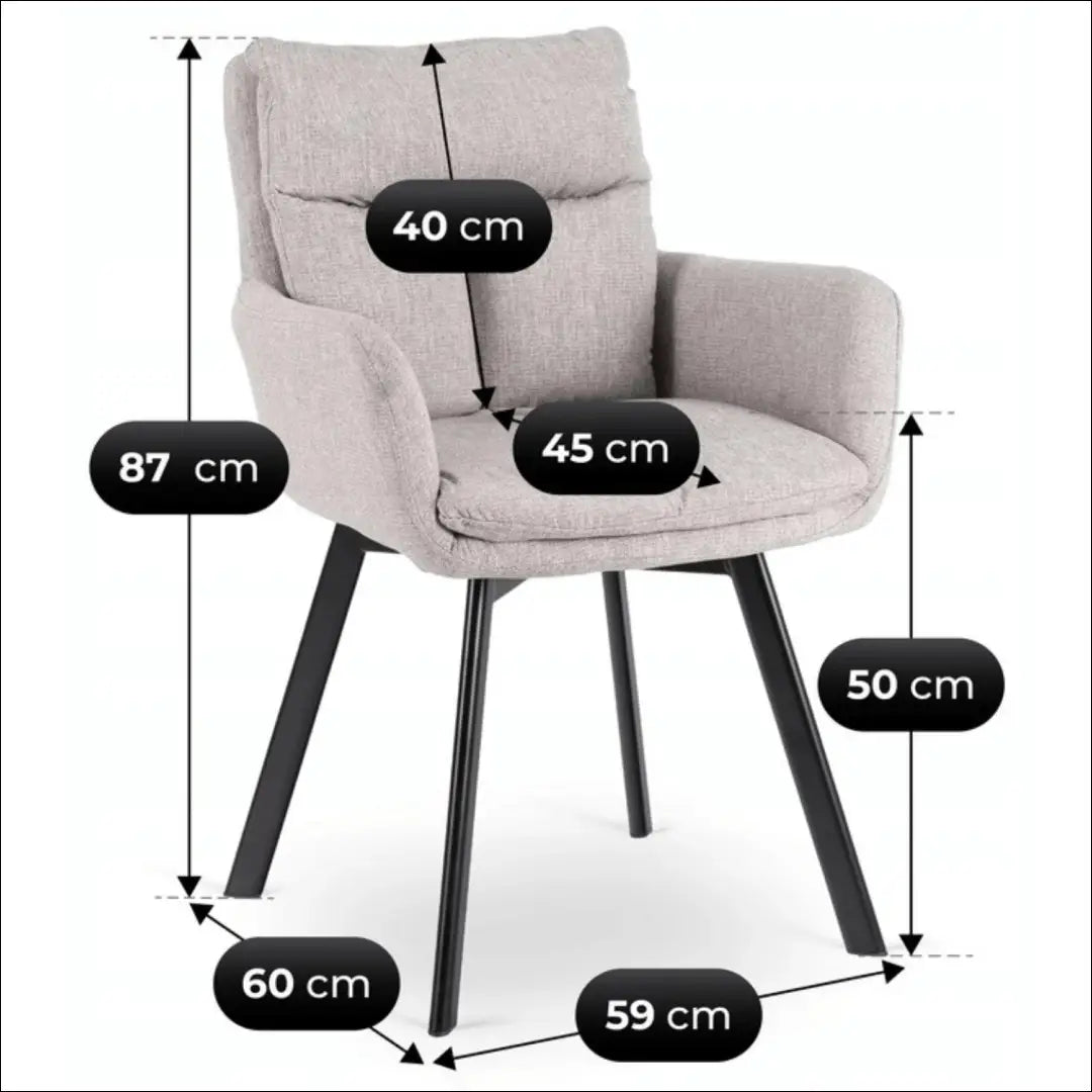 Sukama kėdė su audiniu pilkos spalvos TE1003 - €101 Save 15% 100-200, __label:Pristatymas 5-14 d.d., elite, Krzesła,