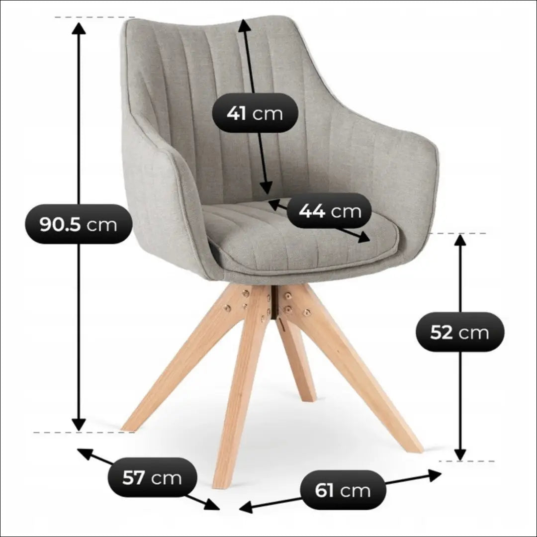 Sukama kėdė su audiniu pilkos spalvos TE1044 - €119 Save 15% 100-200, __label:Pristatymas 5-14 d.d., elite, Krzesła,