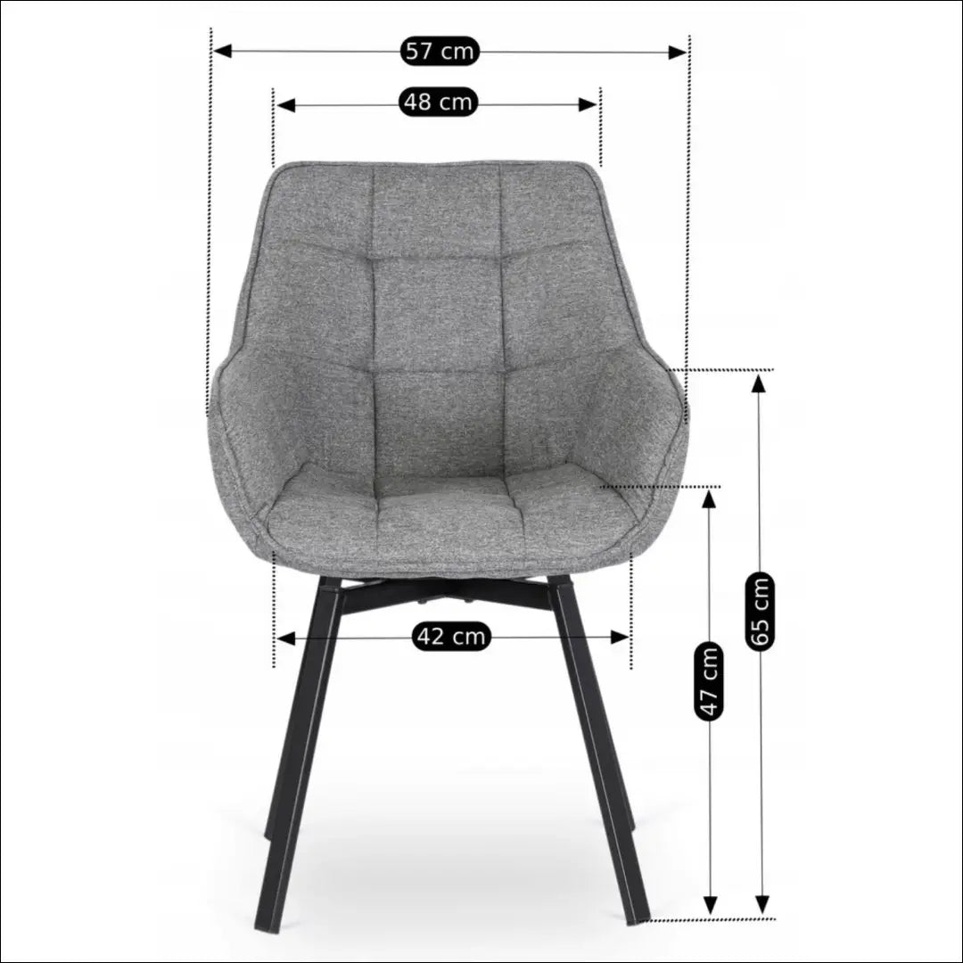 Sukama kėdė su audiniu pilkos spalvos TE547 - €96 Save 15% 50-100, __label:Pristatymas 5-14 d.d., elite, Krzesła,