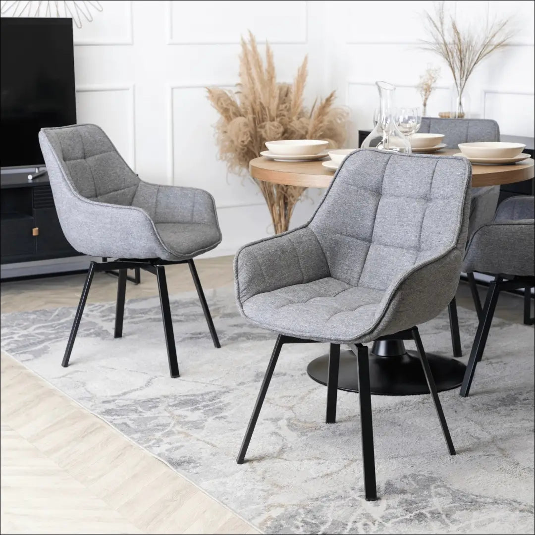 Sukama kėdė su audiniu pilkos spalvos TE547 - €96 Save 15% 50-100, __label:Pristatymas 5-14 d.d., elite, Krzesła,