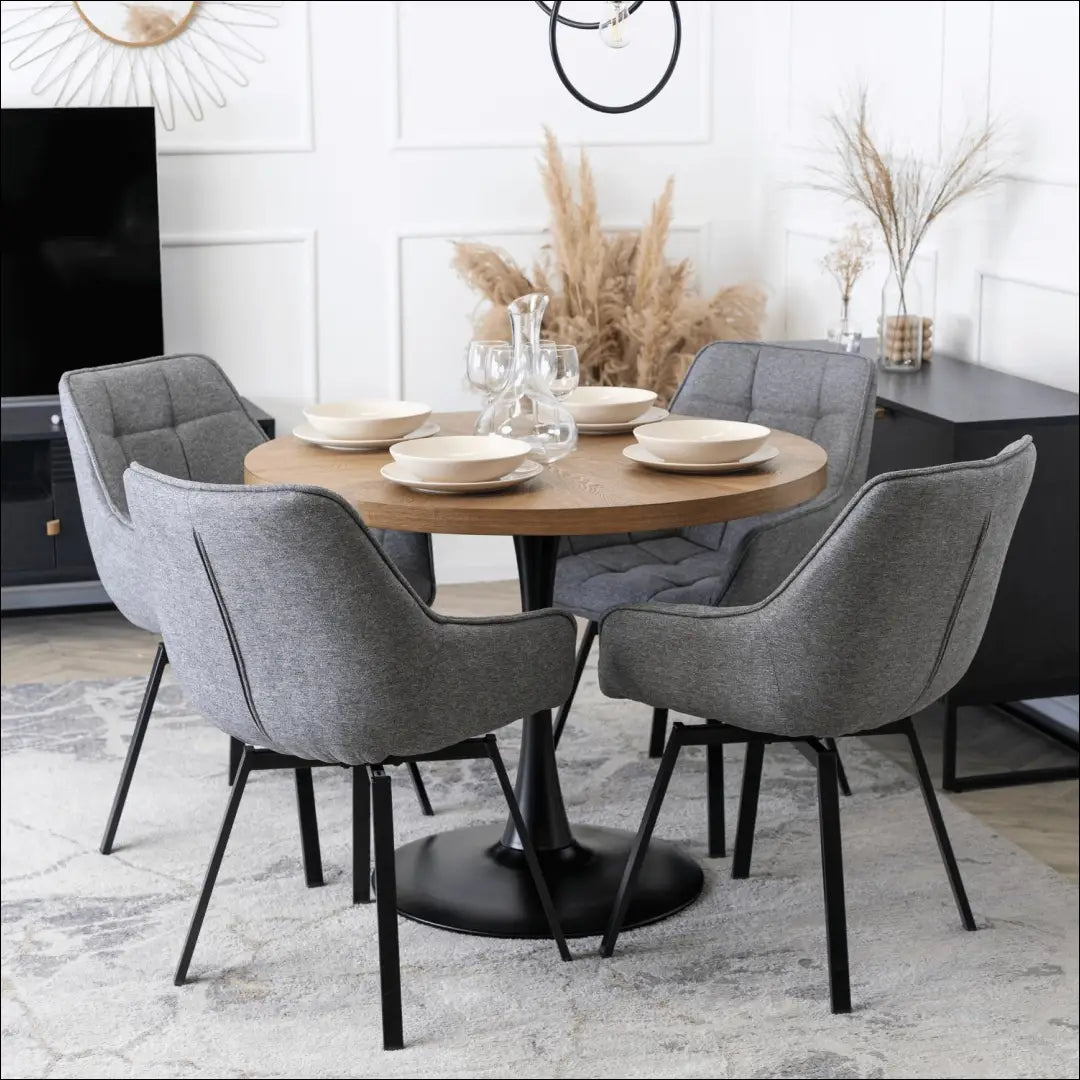 Sukama kėdė su audiniu pilkos spalvos TE547 - €96 Save 15% 50-100, __label:Pristatymas 5-14 d.d., elite, Krzesła,