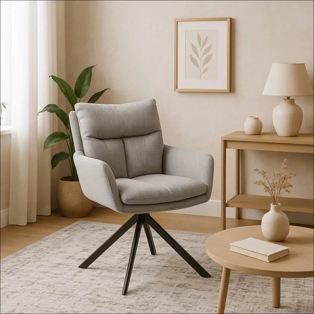 Sukama kėdė su audiniu pilkos spalvos TE811 - €100 Save 15% 100-200, __label:Pristatymas 5-14 d.d., elite, Krzesła,