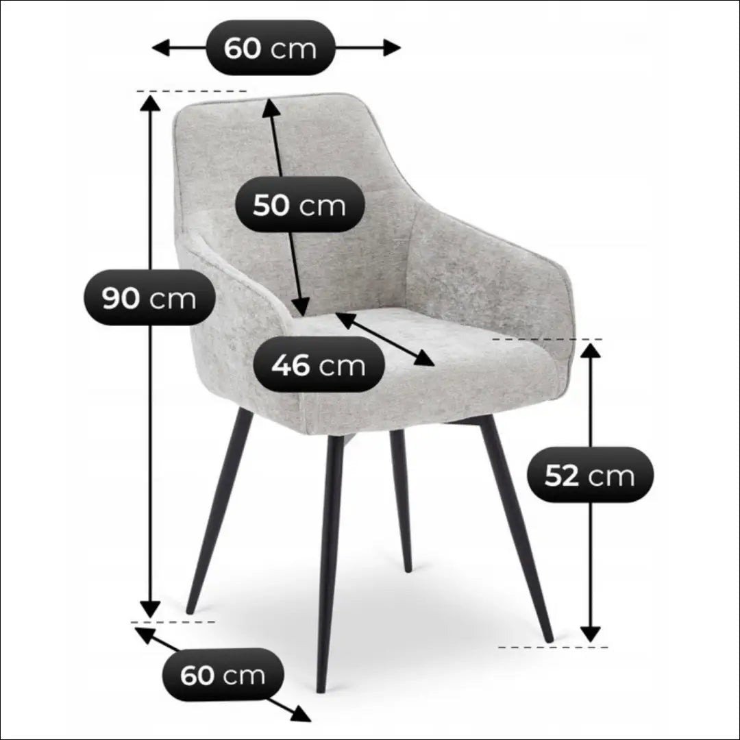 Sukama kėdė su audiniu pilkos spalvos TE827 - €80 Save 15% 50-100, __label:Pristatymas 5-14 d.d., elite, Krzesła,