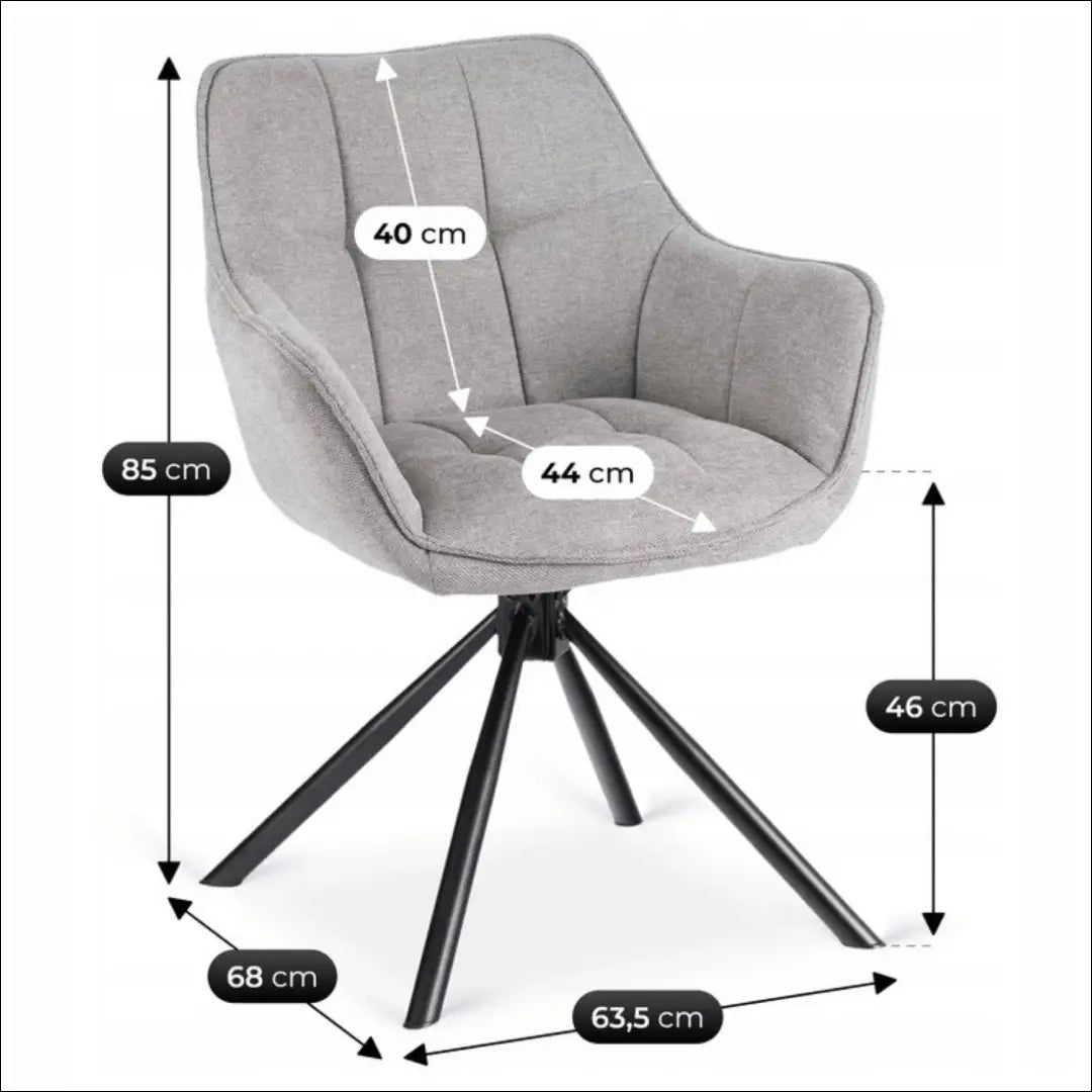 Sukama kėdė su audiniu pilkos spalvos TE995 - €112 Save 15% 100-200, __label:Pristatymas 5-14 d.d., elite, Krzesła,