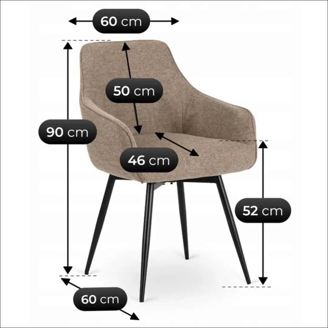 Sukama kėdė su audiniu smėlio spalvos TE809 - €80 Save 15% 50-100, __label:Pristatymas 5-14 d.d., elite, Krzesła,