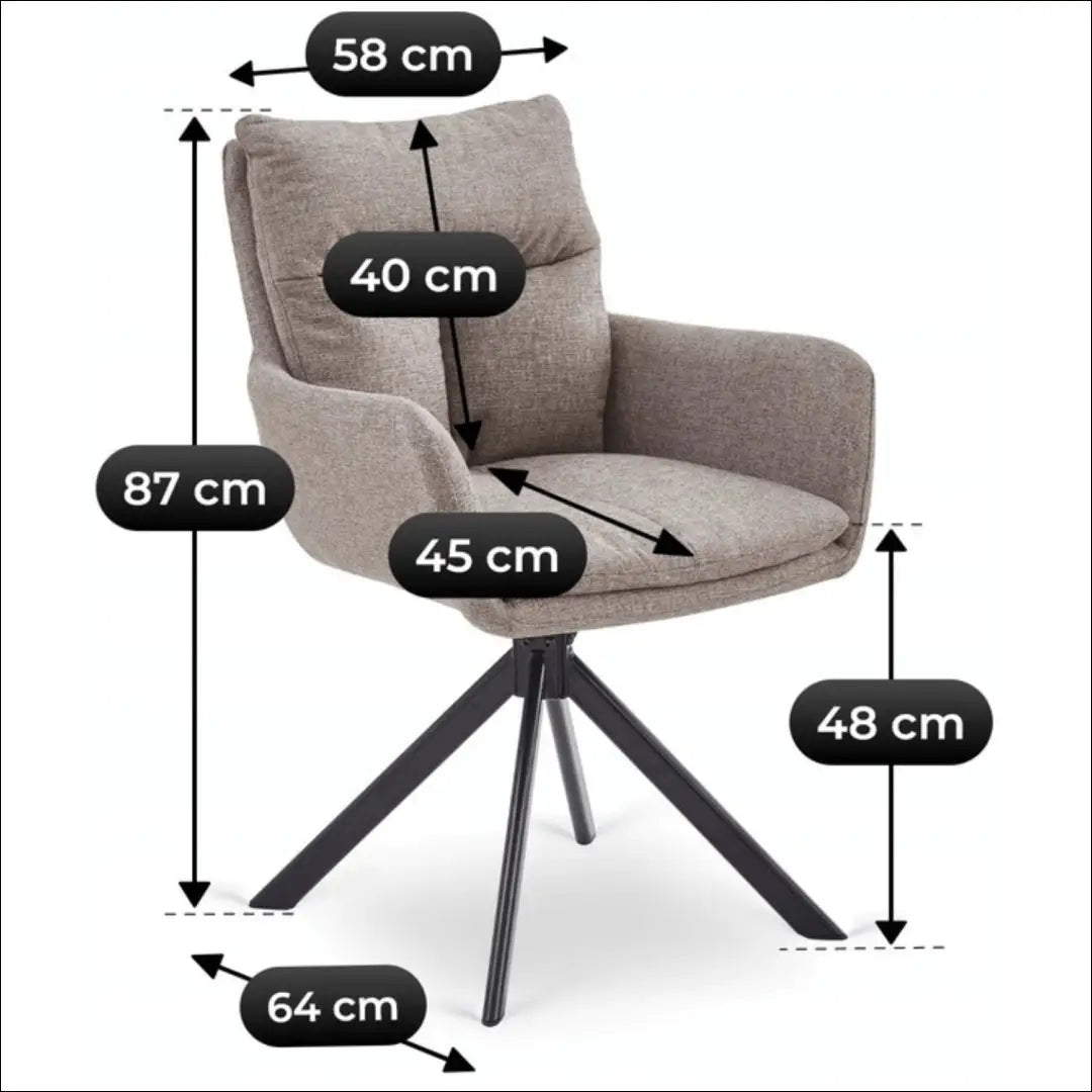 Sukama kėdė su audiniu TE833 - €100 Save 15% 100-200, __label:Pristatymas 5-14 d.d., elite, Krzesła, uzsakomi šviesiai