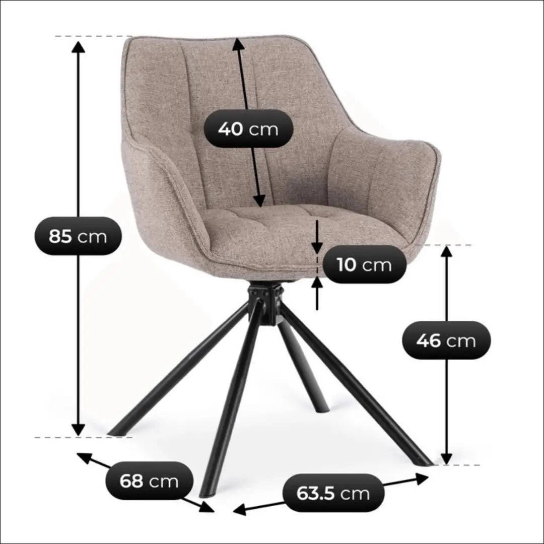 Sukama kėdė su audiniu TE994 - €112 Save 15% 100-200, __label:Pristatymas 5-14 d.d., elite, Krzesła, uzsakomi Kapučino