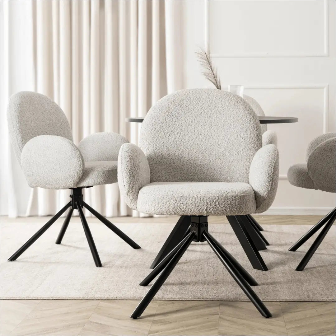 Sukama kėdė su buklė audinio audiniu pilkos spalvos TE1078 - €104 Save 15% 100-200, __label:Pristatymas 5-14 d.d.,