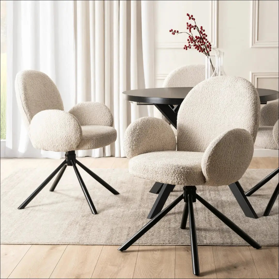 Sukama kėdė su buklė audinio audiniu smėlio spalvos TE1058 - €104 Save 15% 100-200, __label:Pristatymas 5-14 d.d.,