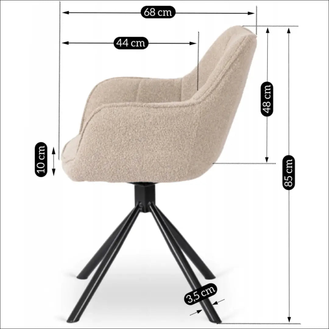 Sukama kėdė su buklė audinio audiniu smėlio spalvos TE335 - €112 Save 15% 100-200, __label:Pristatymas 5-14 d.d.,