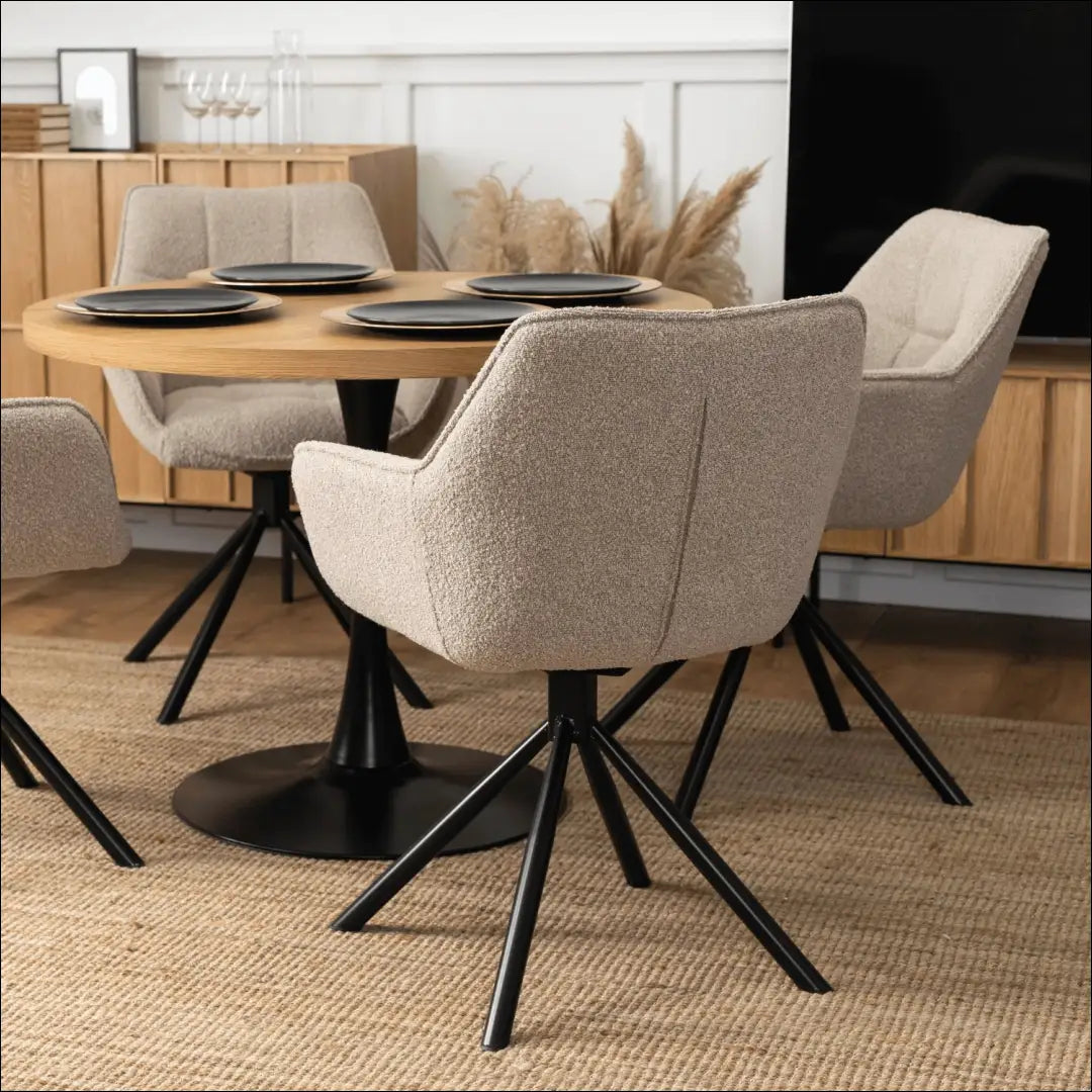 Sukama kėdė su buklė audinio audiniu smėlio spalvos TE335 - €112 Save 15% 100-200, __label:Pristatymas 5-14 d.d.,