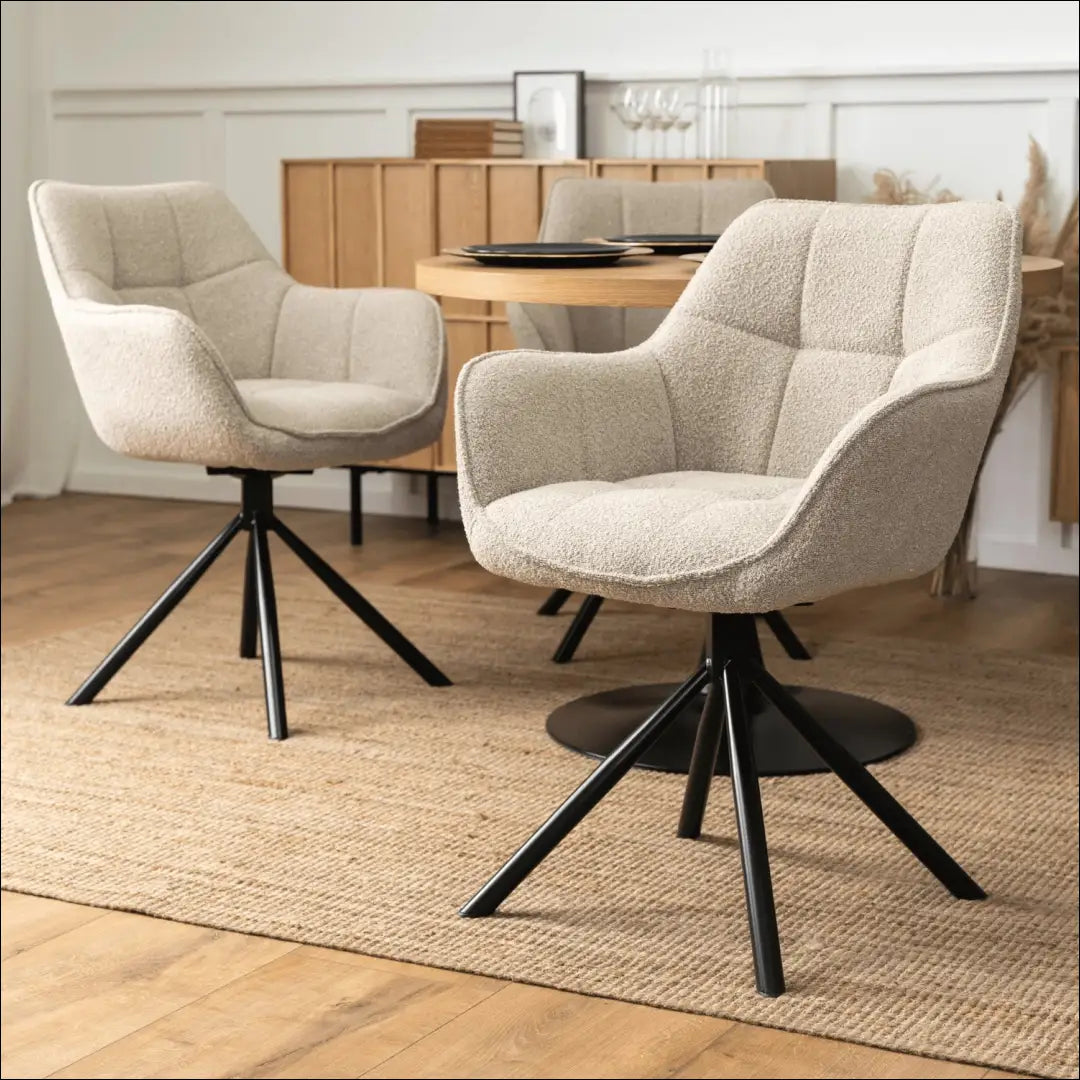 Sukama kėdė su buklė audinio audiniu smėlio spalvos TE335 - €112 Save 15% 100-200, __label:Pristatymas 5-14 d.d.,