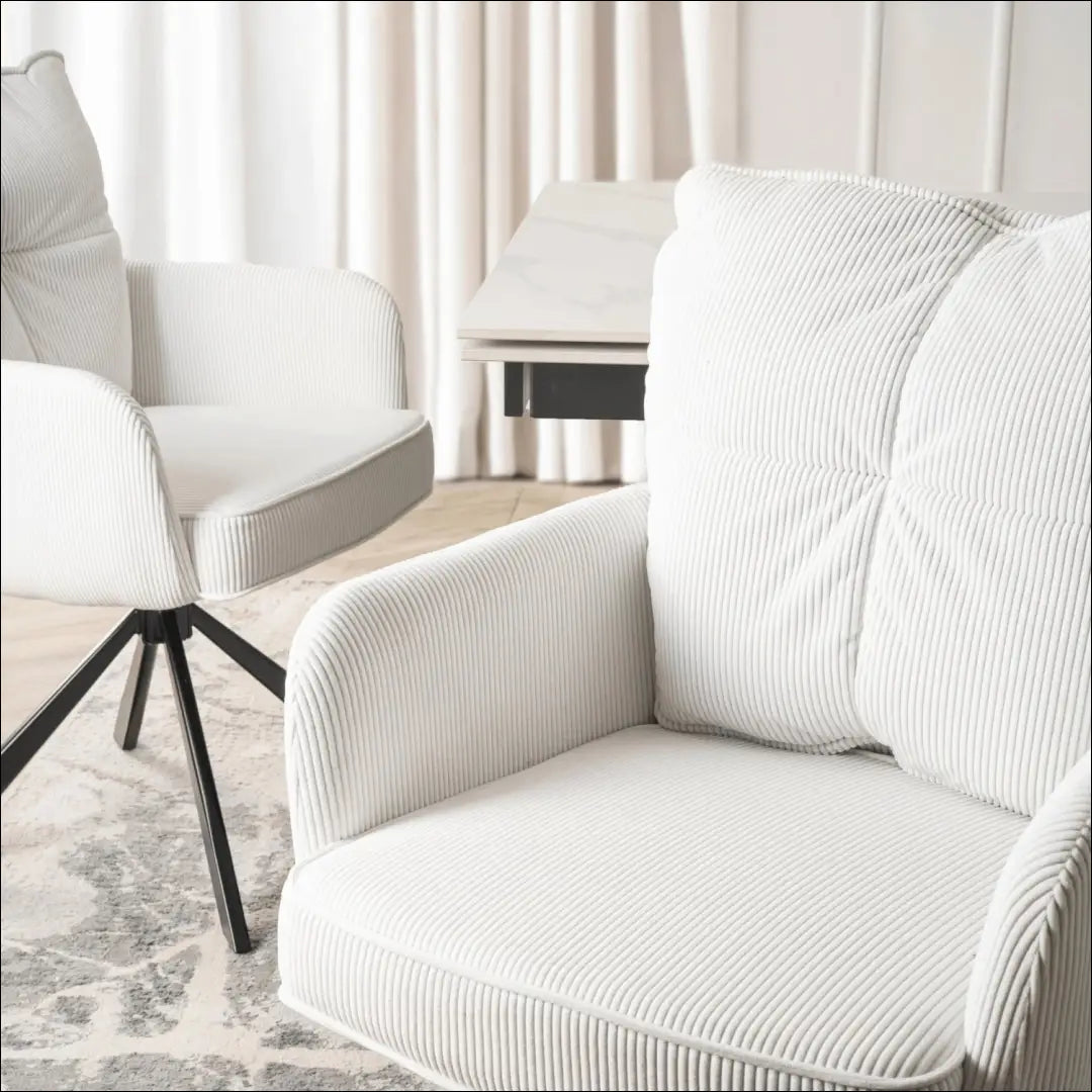 Sukama kėdė su korduro audiniu kreminės spalvos TE877 - €91 Save 15% 50-100, __label:Pristatymas 5-14 d.d., elite,