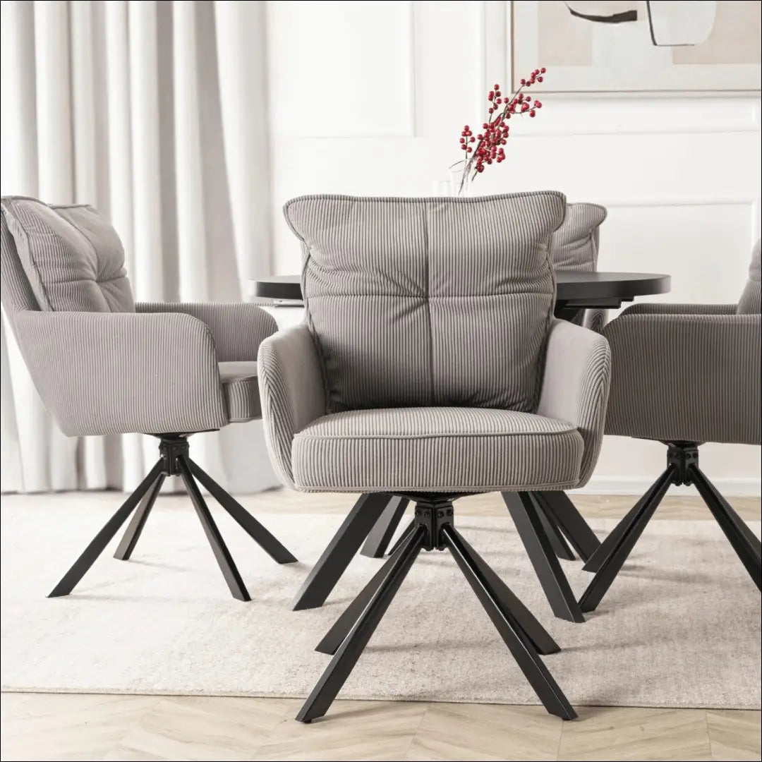 Sukama kėdė su korduro audiniu pilkos spalvos TE880 - €121 Save 15% 100-200, __label:Pristatymas 5-14 d.d., elite,