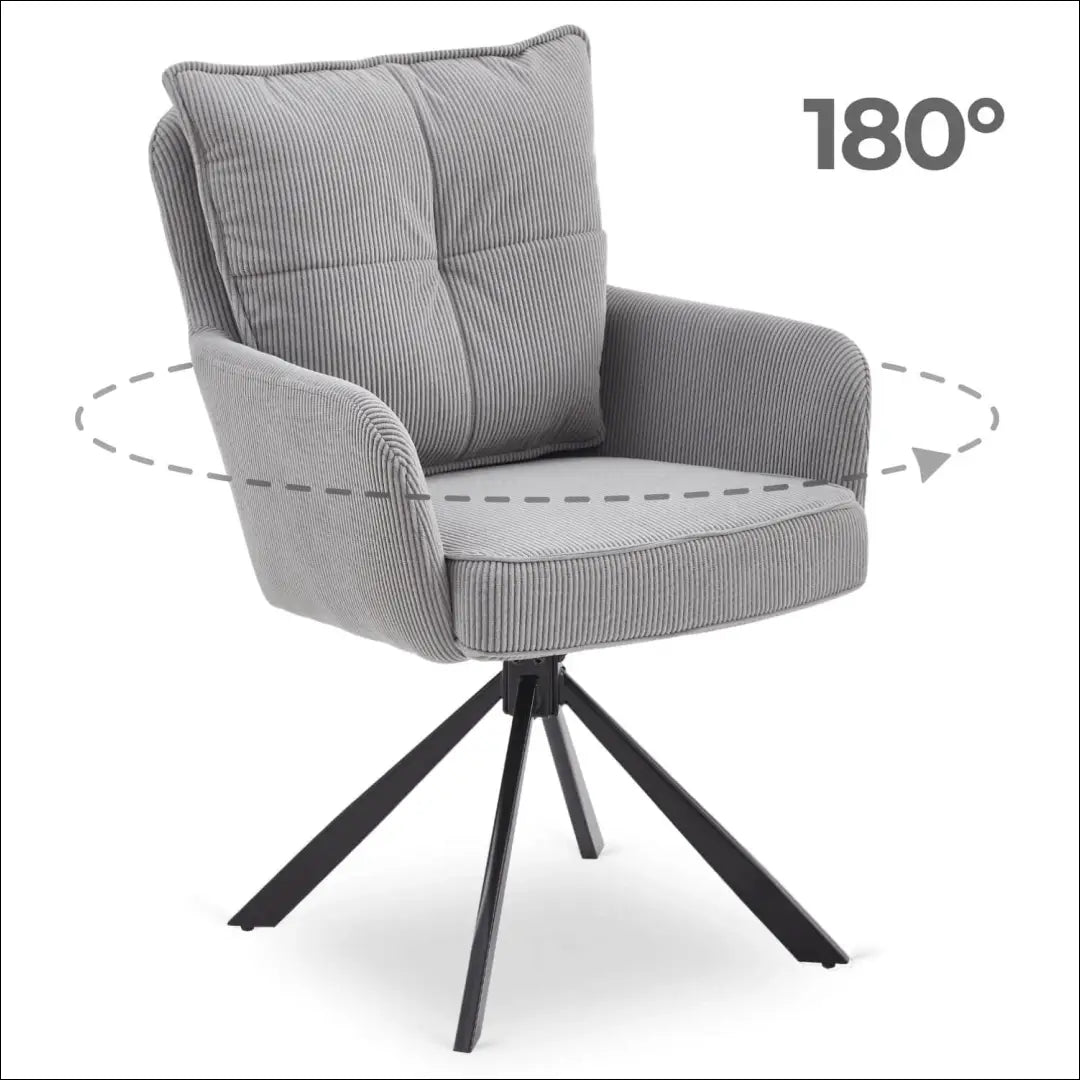 Sukama kėdė su korduro audiniu pilkos spalvos TE880 - €121 Save 15% 100-200, __label:Pristatymas 5-14 d.d., elite,