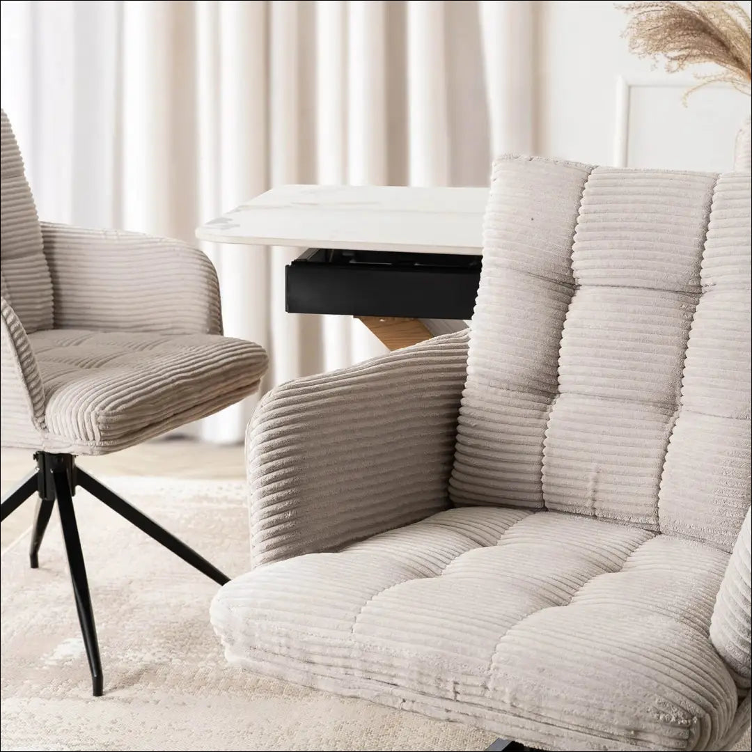Sukama kėdė su korduro audiniu pilkos spalvos TE886 - €122 Save 15% 100-200, __label:Pristatymas 5-14 d.d., elite,