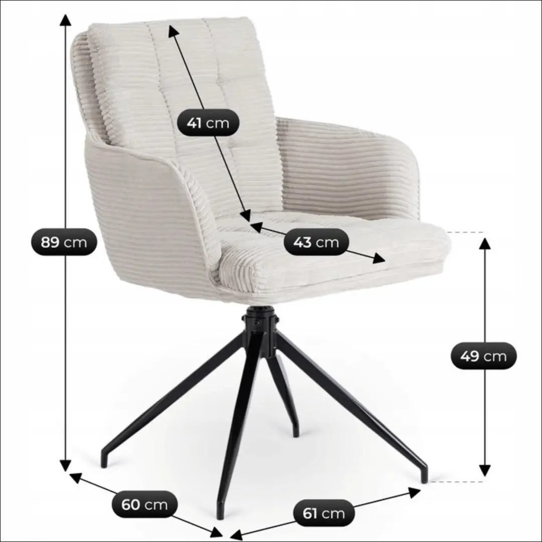 Sukama kėdė su korduro audiniu pilkos spalvos TE886 - €122 Save 15% 100-200, __label:Pristatymas 5-14 d.d., elite,