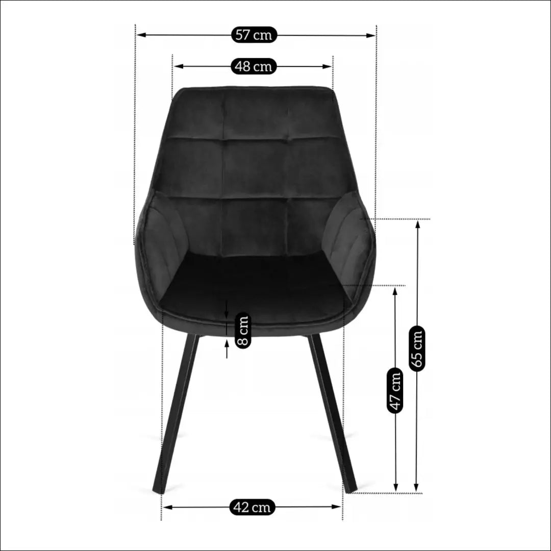 Sukama kėdė su veliūro audiniu juodos spalvos TE101 - €96 Save 15% 50-100, __label:Pristatymas 5-14 d.d., elite,