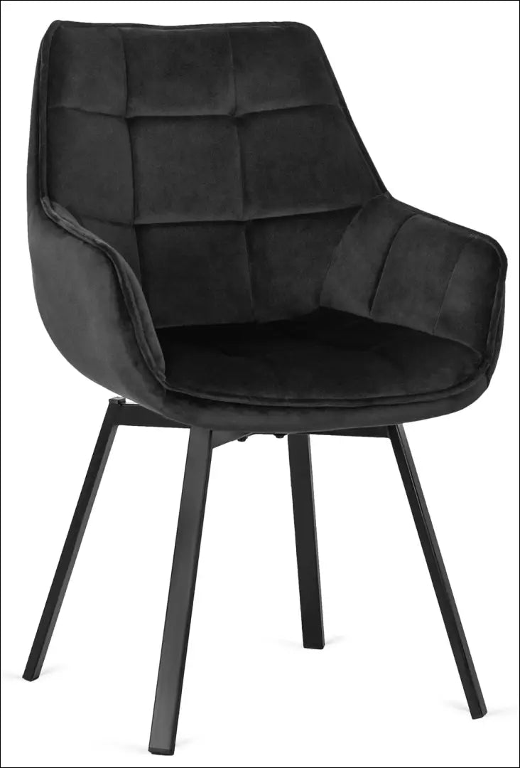 Sukama kėdė su veliūro audiniu juodos spalvos TE101 - €96 Save 15% 50-100, __label:Pristatymas 5-14 d.d., elite,