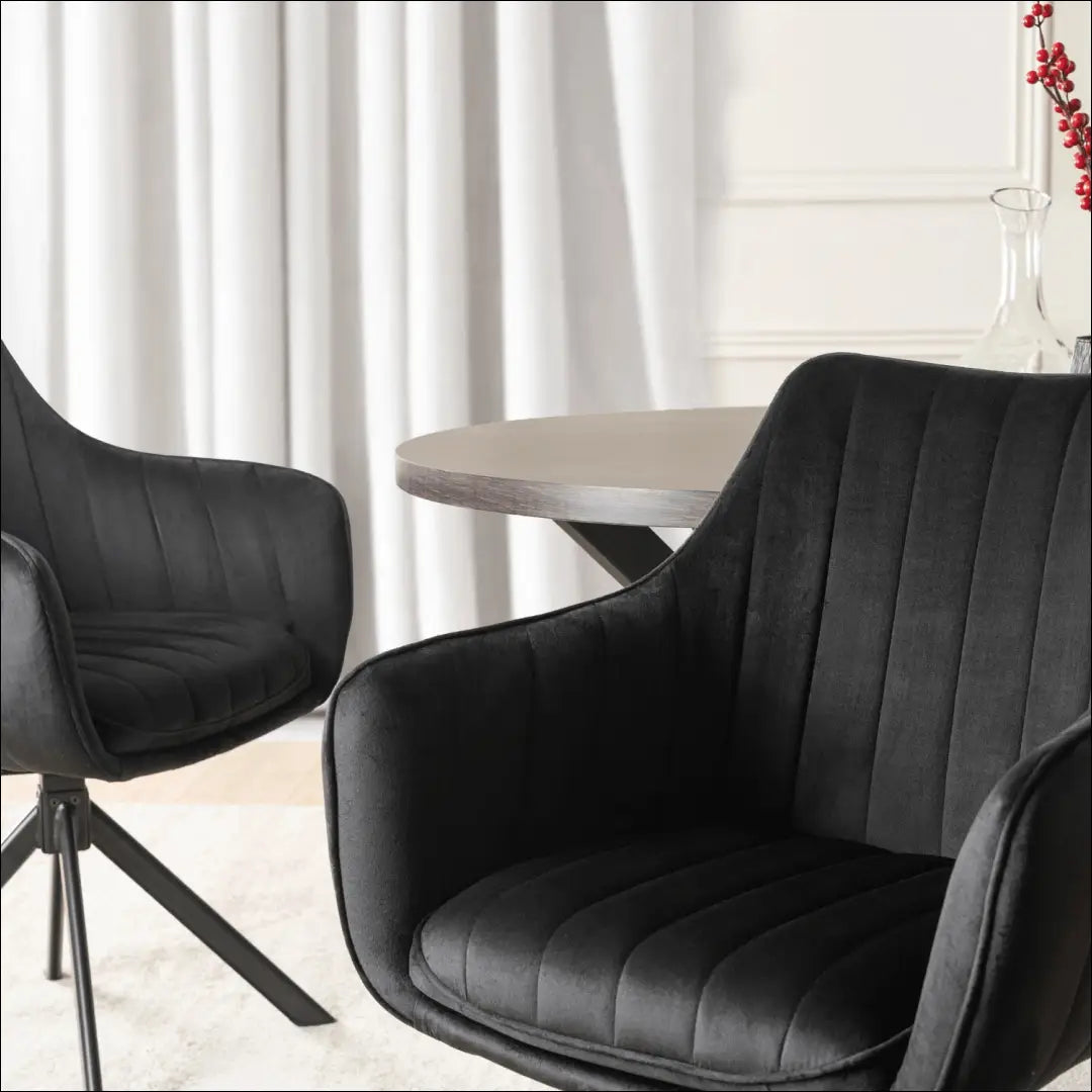 Sukama kėdė su veliūro audiniu juodos spalvos TE922 - €105 Save 15% 100-200, __label:Pristatymas 5-14 d.d., elite,