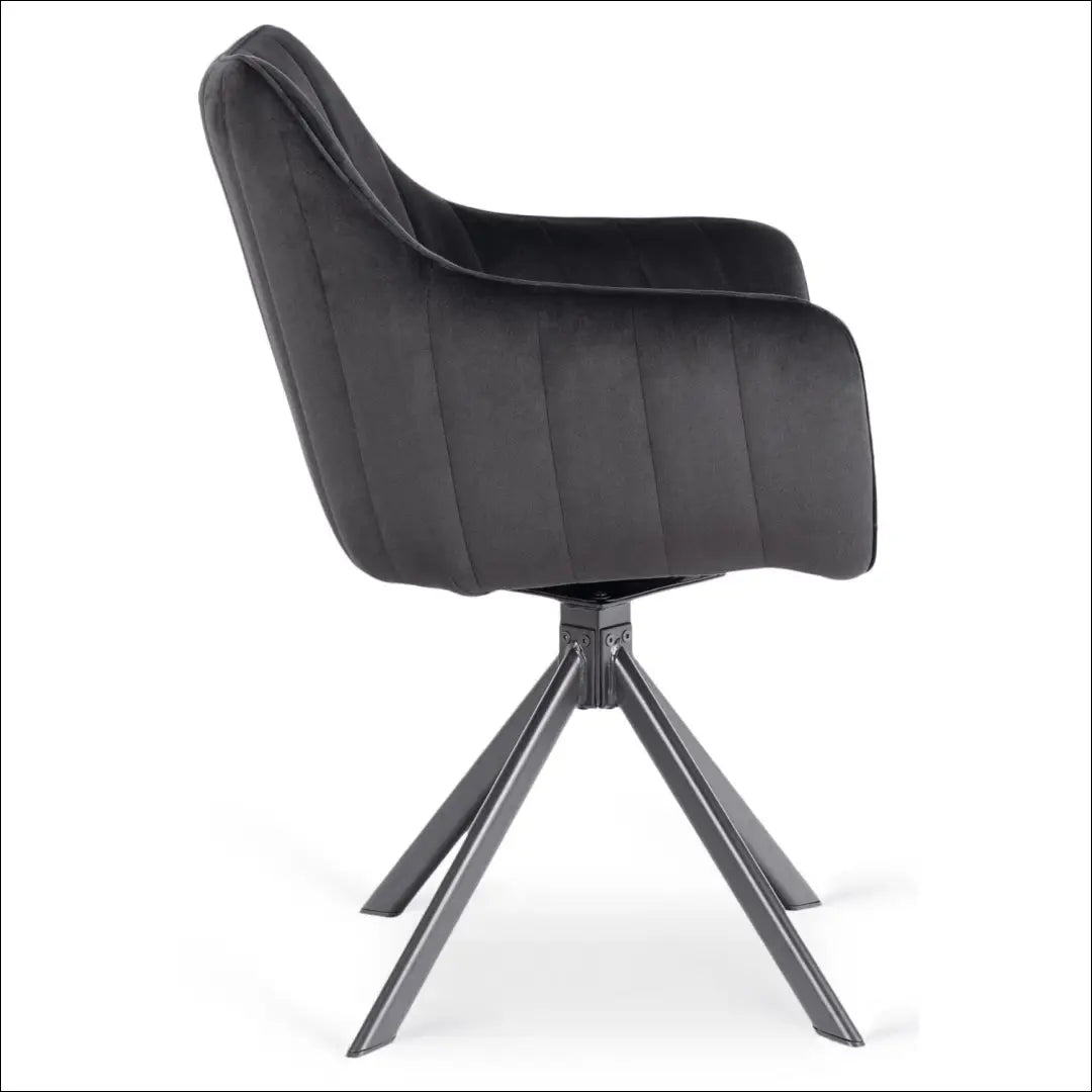 Sukama kėdė su veliūro audiniu juodos spalvos TE922 - €105 Save 15% 100-200, __label:Pristatymas 5-14 d.d., elite,