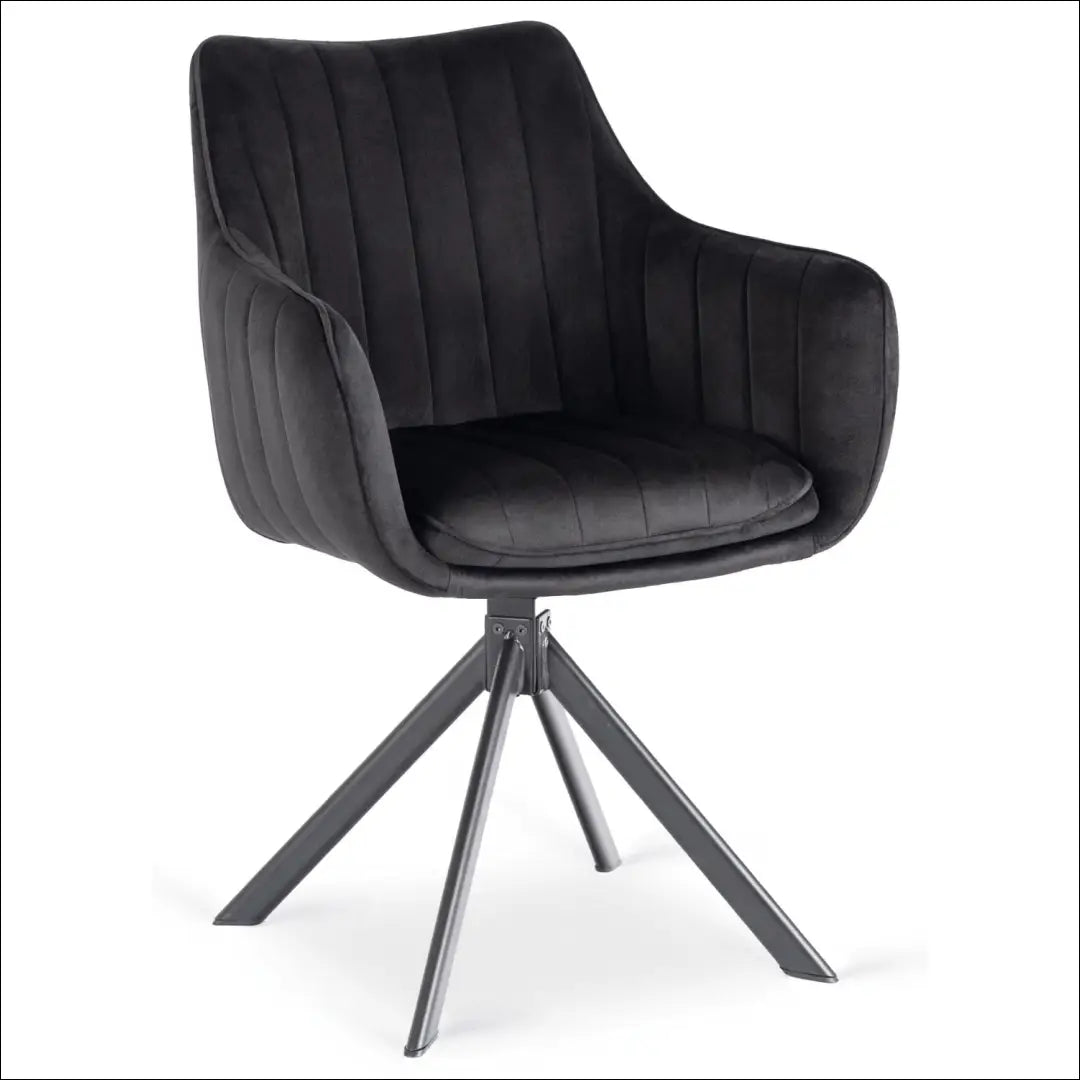 Sukama kėdė su veliūro audiniu juodos spalvos TE922 - €105 Save 15% 100-200, __label:Pristatymas 5-14 d.d., elite,