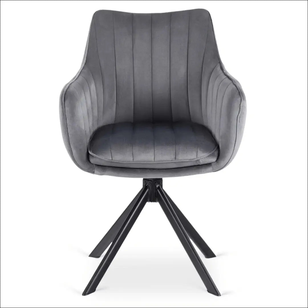 Sukama kėdė su veliūro audiniu pilkos spalvos TE981 - €105 Save 15% 100-200, __label:Pristatymas 5-14 d.d., elite,
