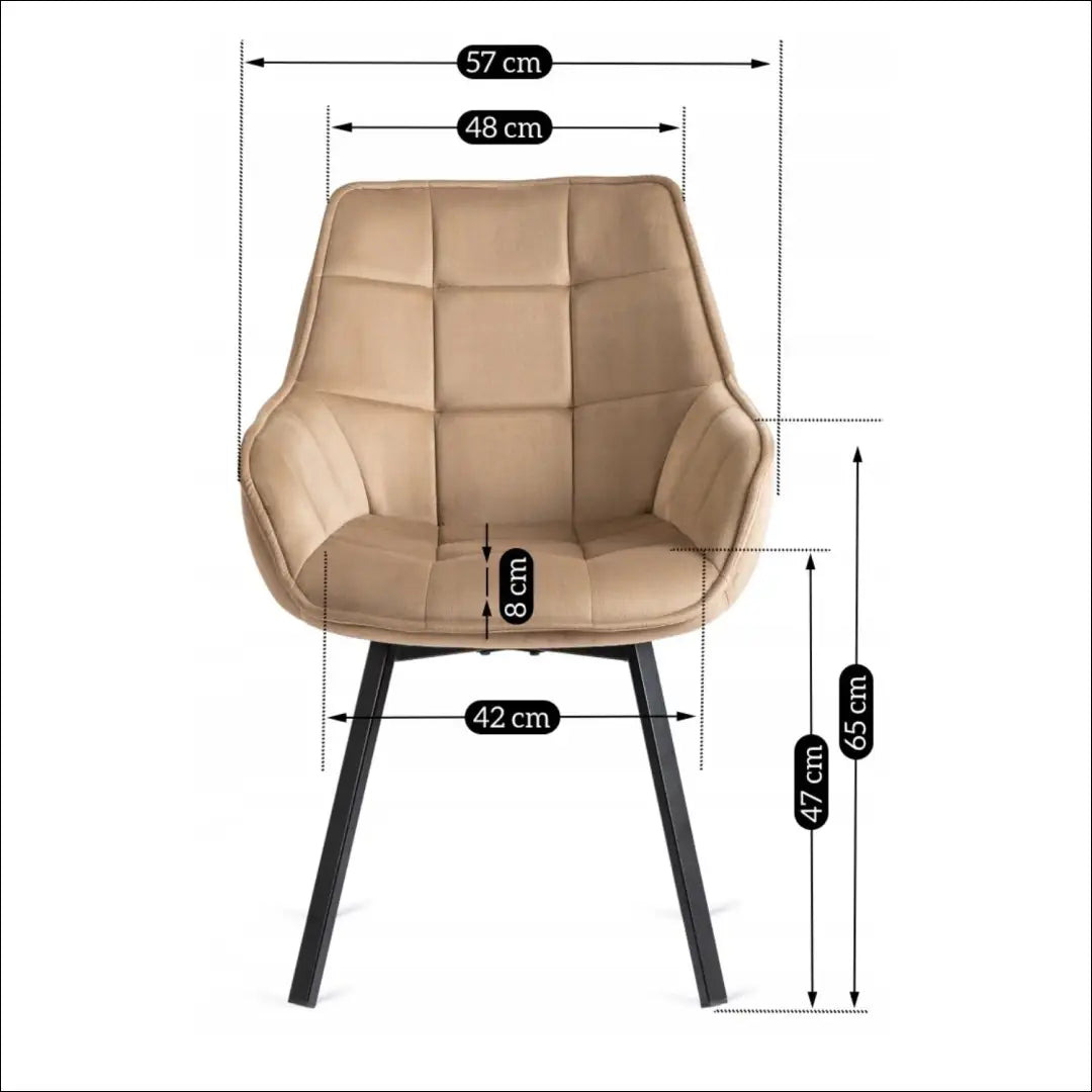 Sukama kėdė su veliūro audiniu smėlio spalvos TE152 - €96 Save 15% 50-100, __label:Pristatymas 5-14 d.d., elite,