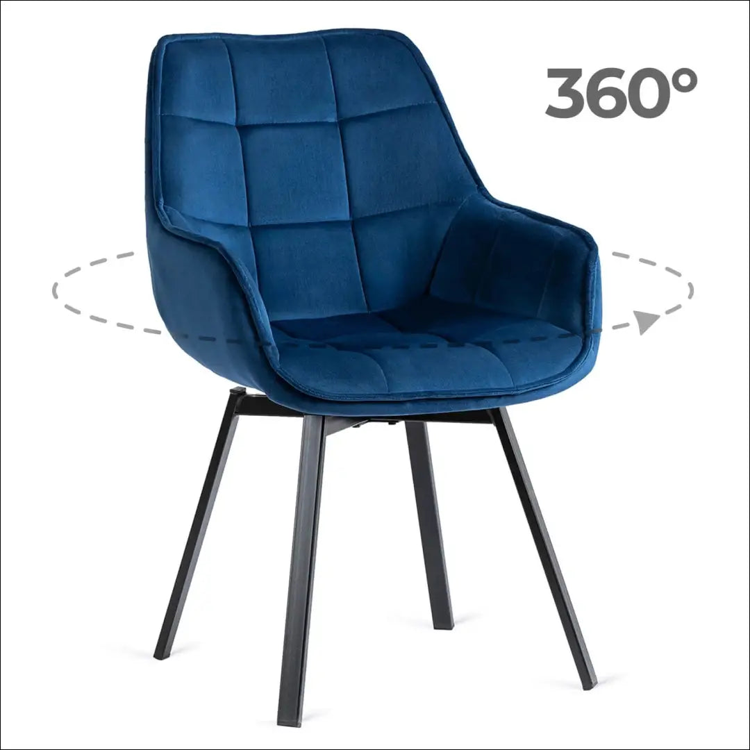 Sukama kėdė su veliūro audiniu tamsiai mėlynos spalvos TE199 - €96 Save 15% 50-100, __label:Pristatymas 5-14 d.d.,