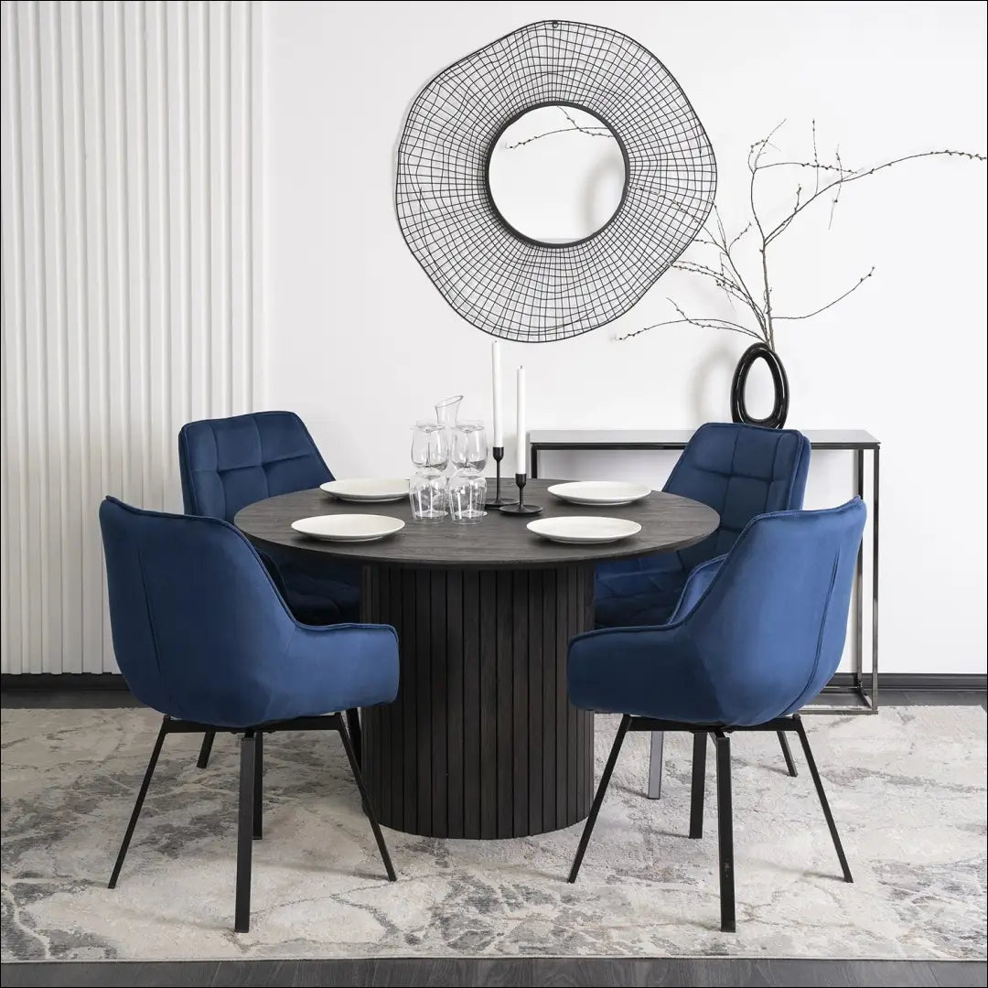 Sukama kėdė su veliūro audiniu tamsiai mėlynos spalvos TE199 - €96 Save 15% 50-100, __label:Pristatymas 5-14 d.d.,