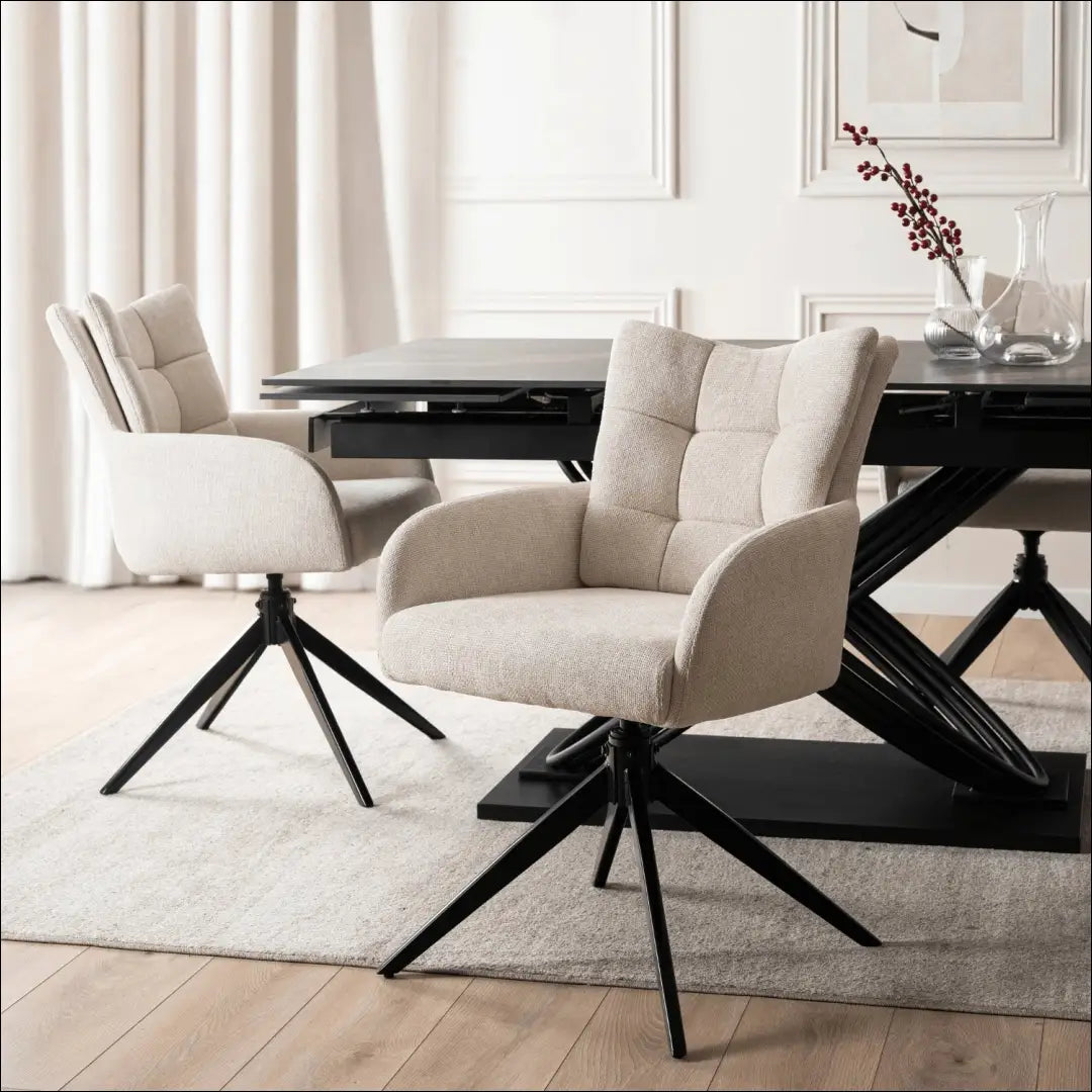 Sukama kėdė svetainei su audiniu kreminės spalvos TE1134 - €118 Save 15% 100-200, __label:Pristatymas 5-14 d.d., elite,