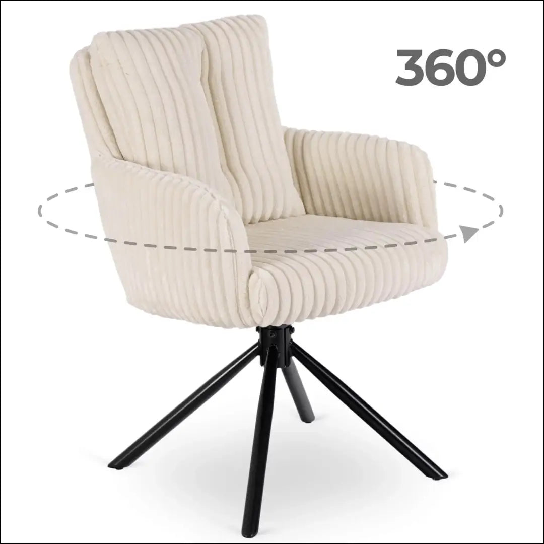 Sukama kėdė svetainei su korduro audiniu kreminės spalvos TE1132 - €113 Save 15% 100-200, __label:Pristatymas 5-14