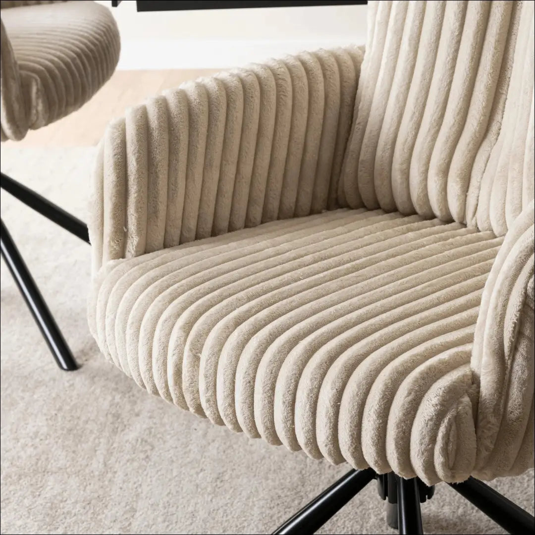 Sukama kėdė svetainei su korduro audiniu smėlio spalvos TE1131 - €113 Save 15% 100-200, __label:Pristatymas 5-14 d.d.,