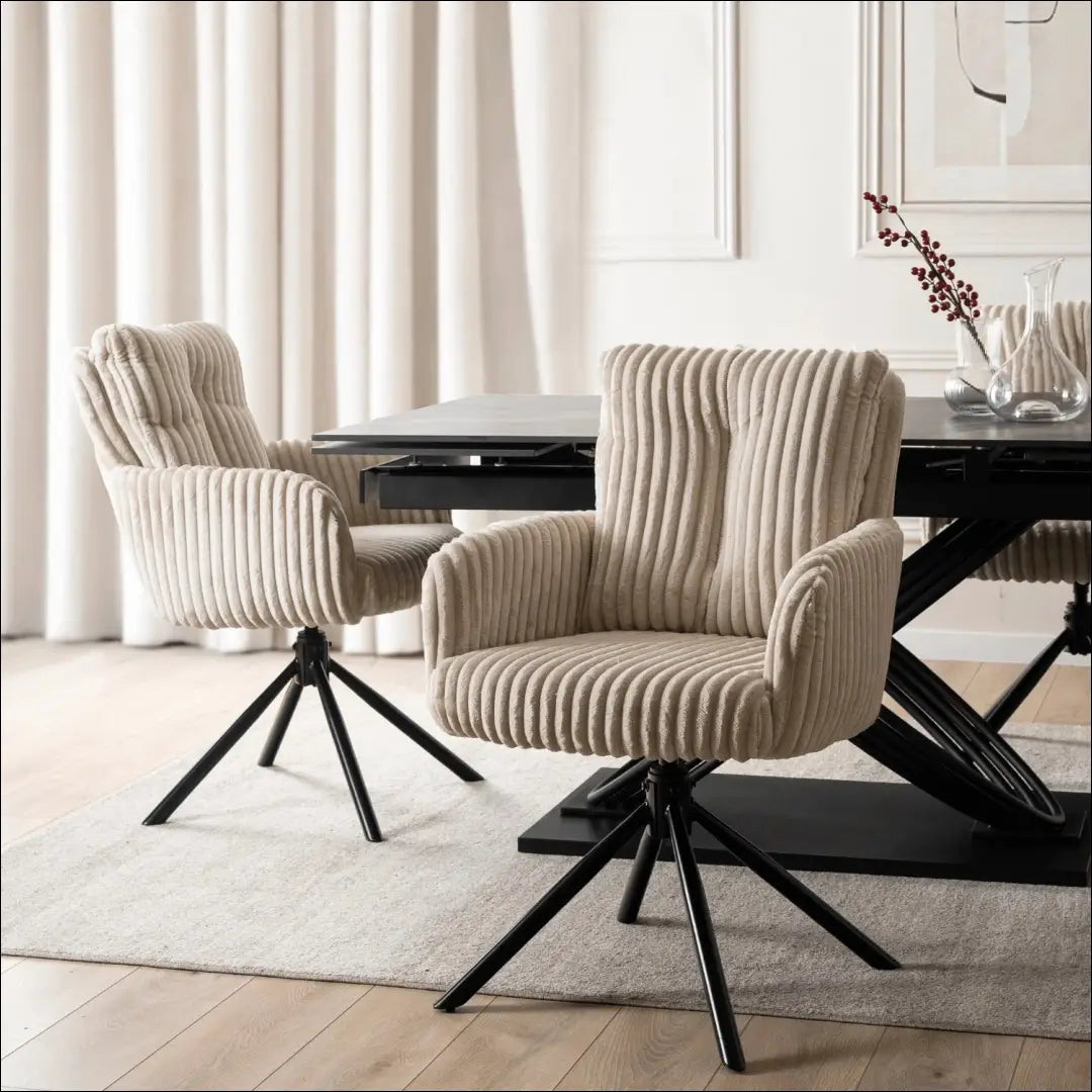 Sukama kėdė svetainei su korduro audiniu smėlio spalvos TE1131 - €113 Save 15% 100-200, __label:Pristatymas 5-14 d.d.,