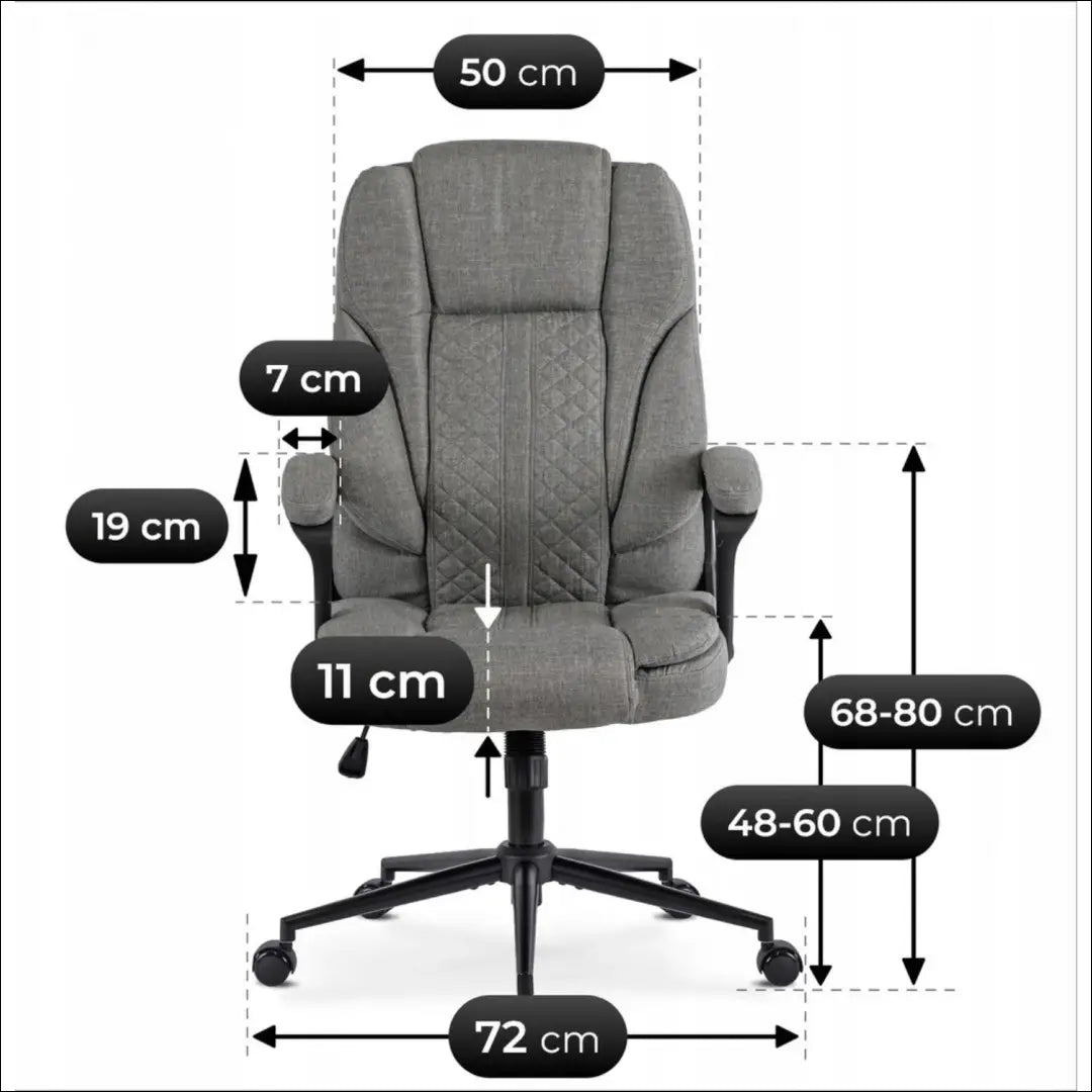 Sukama biuro kėdė su audiniu pilkos spalvos TE701 - €146 Save 15% 100-200, __label:Pristatymas 5-14 d.d., elite, Fotele