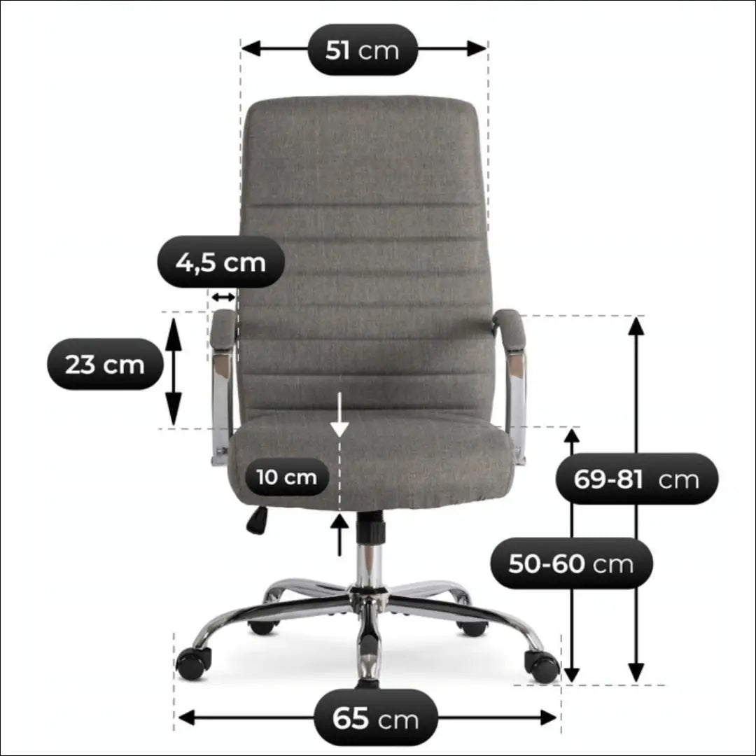 Sukama biuro kėdė su audiniu pilkos spalvos TE733 - €138 Save 15% 100-200, __label:Pristatymas 5-14 d.d., elite, Fotele