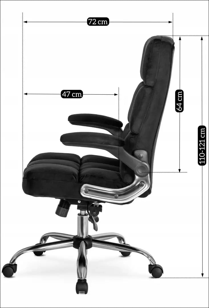 Sukama biuro kėdė su veliūro audiniu juodos spalvos TE115 - €197 Save 15% 100-200, __label:Pristatymas 5-14 d.d.,