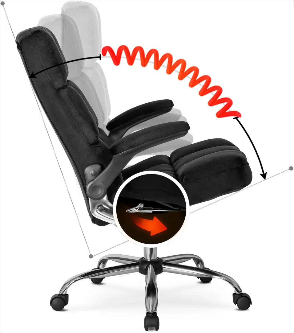 Sukama biuro kėdė su veliūro audiniu juodos spalvos TE115 - €197 Save 15% 100-200, __label:Pristatymas 5-14 d.d.,