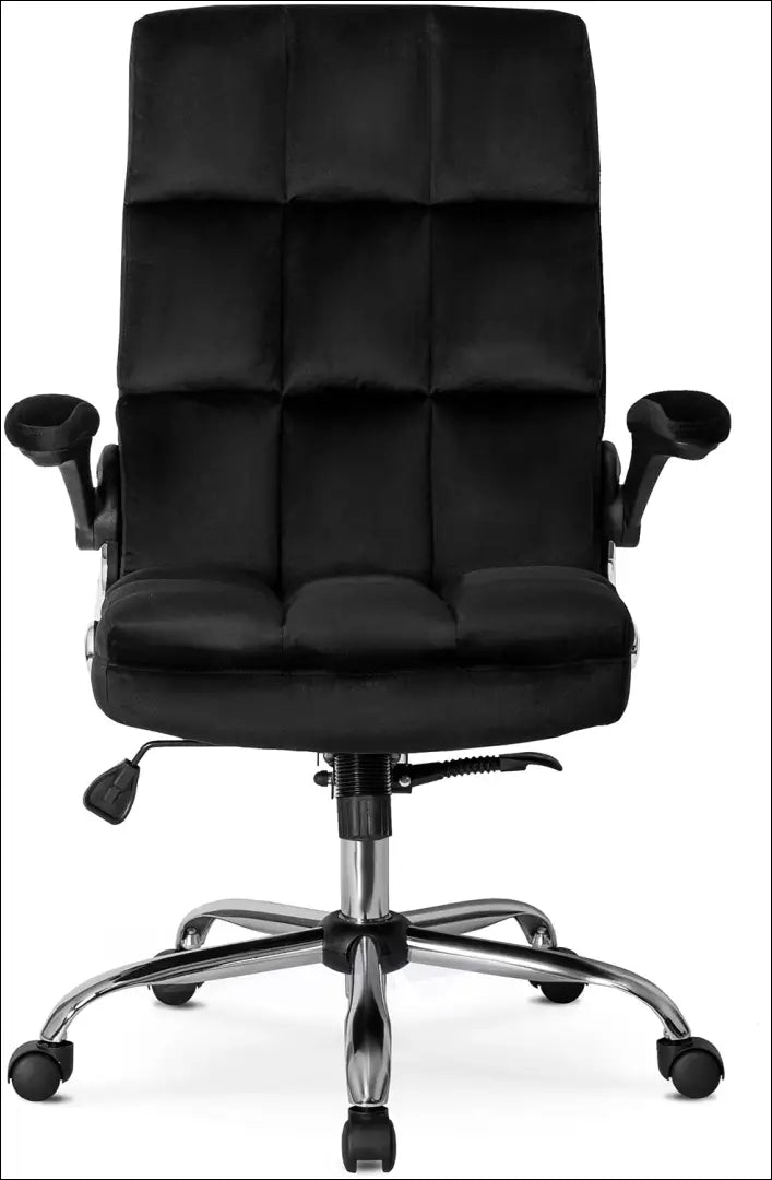 Sukama biuro kėdė su veliūro audiniu juodos spalvos TE115 - €197 Save 15% 100-200, __label:Pristatymas 5-14 d.d.,