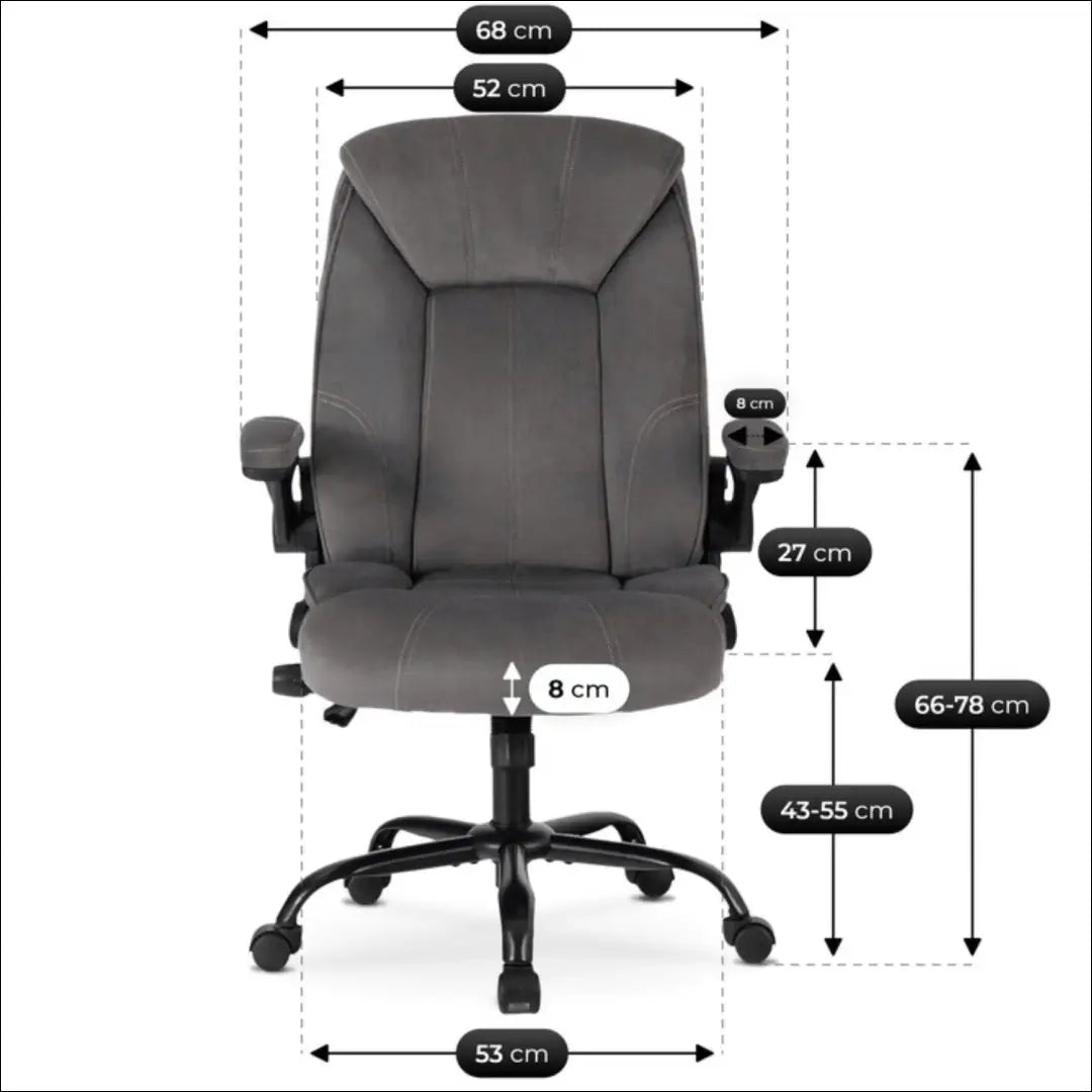 Sukama biuro kėdė su veliūro audiniu pilkos spalvos TE1045 - €121 Save 15% 100-200, __label:Pristatymas 5-14 d.d.,