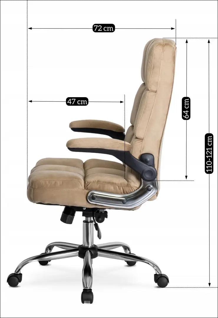 Sukama biuro kėdė su veliūro audiniu smėlio spalvos TE114 - €197 Save 15% 100-200, __label:Pristatymas 5-14 d.d.,