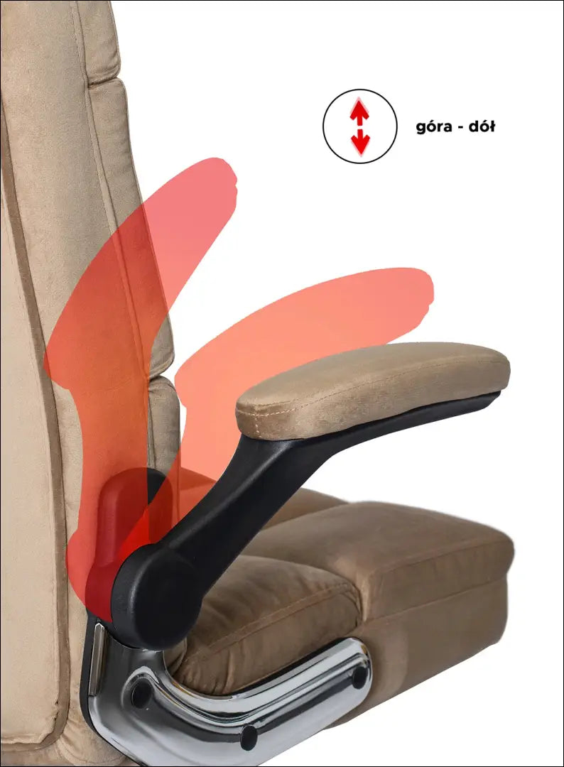 Sukama biuro kėdė su veliūro audiniu smėlio spalvos TE114 - €197 Save 15% 100-200, __label:Pristatymas 5-14 d.d.,