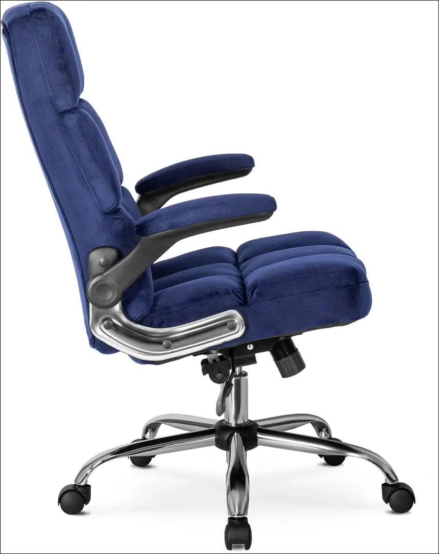 Sukama biuro kėdė su veliūro audiniu tamsiai mėlynos spalvos TE063 - €154 Save 15% 100-200, __label:Pristatymas 5-14