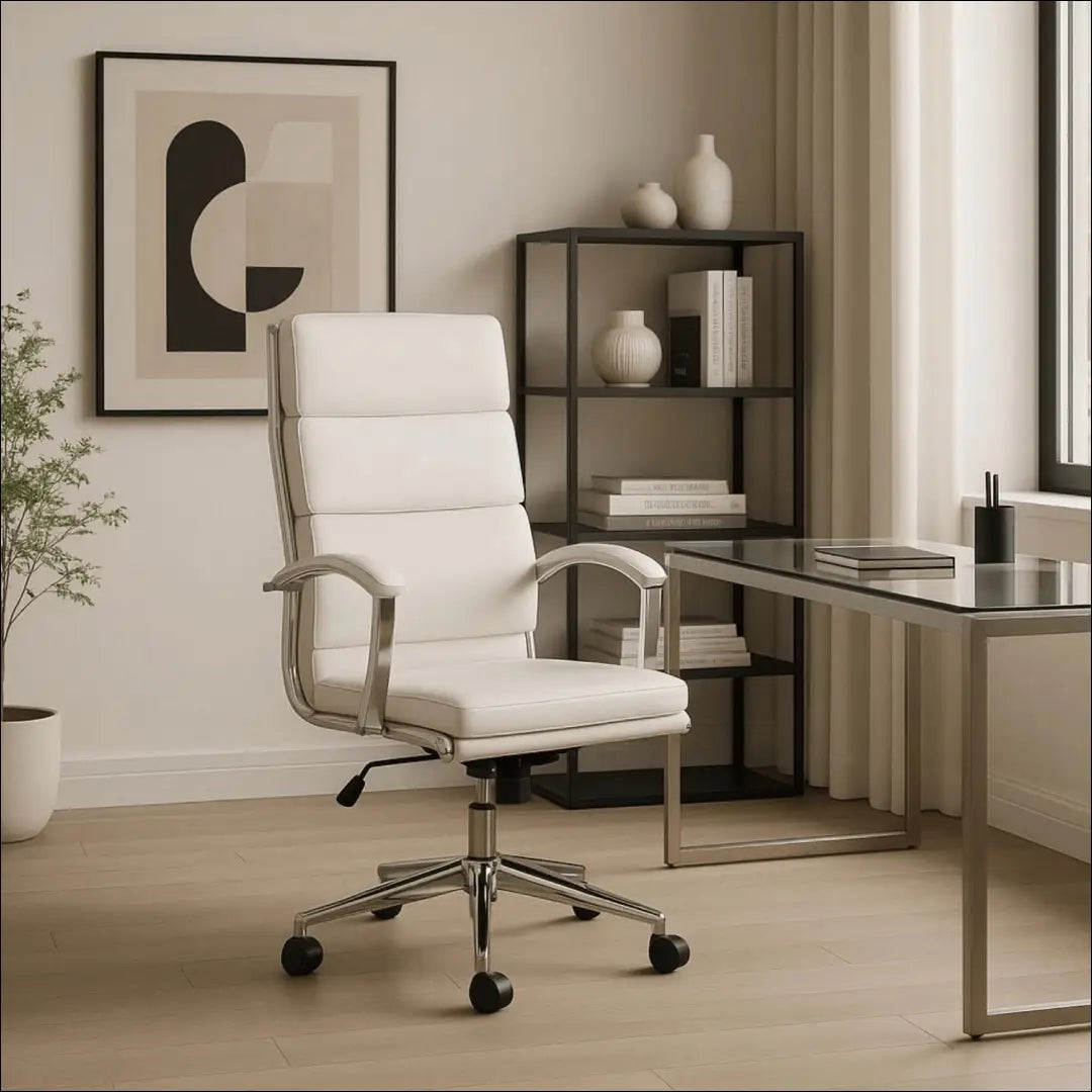Sukamas fotelis iš eko odos baltos spalvos TE716 - €168 Save 15% 100-200, __label:Pristatymas 5-14 d.d., elite, Fotele