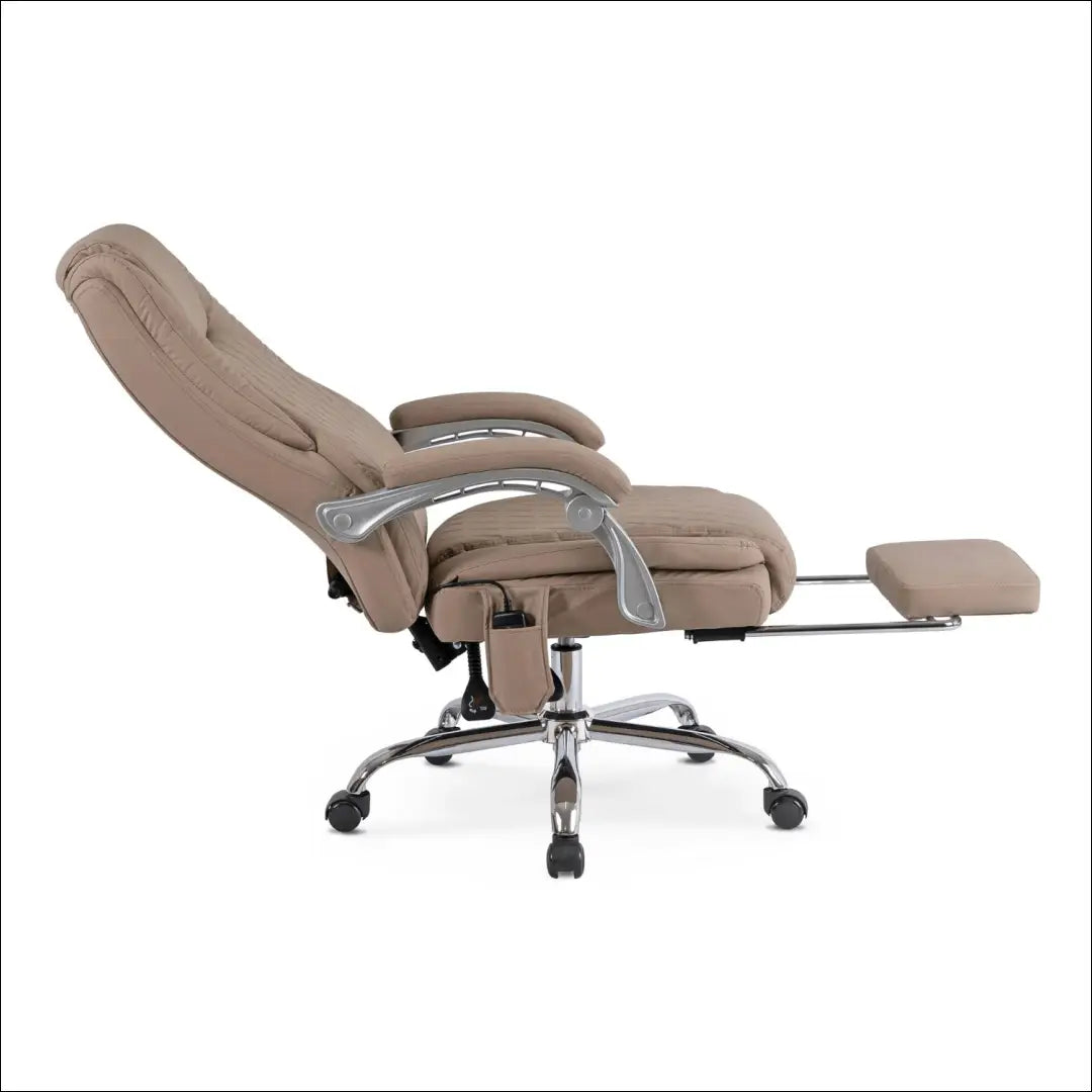 Sukamas masažinis fotelis su šildymo funkcija audiniu smėlio spalvos TE698 - €177 Save 15% 100-200, __label:Pristatymas