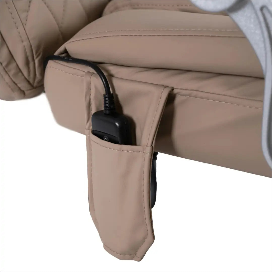 Sukamas masažinis fotelis su šildymo funkcija audiniu smėlio spalvos TE698 - €177 Save 15% 100-200, __label:Pristatymas