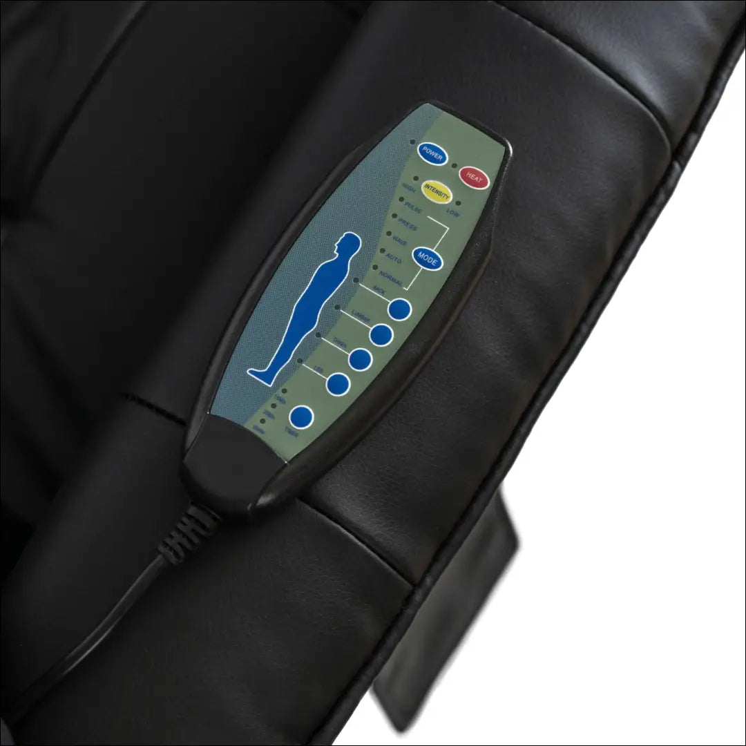 Sukamas masažinis fotelis su šildymo funkcija iš eko odos juodos spalvos TE742 - €320 Save 15% __label:Pristatymas 5-14