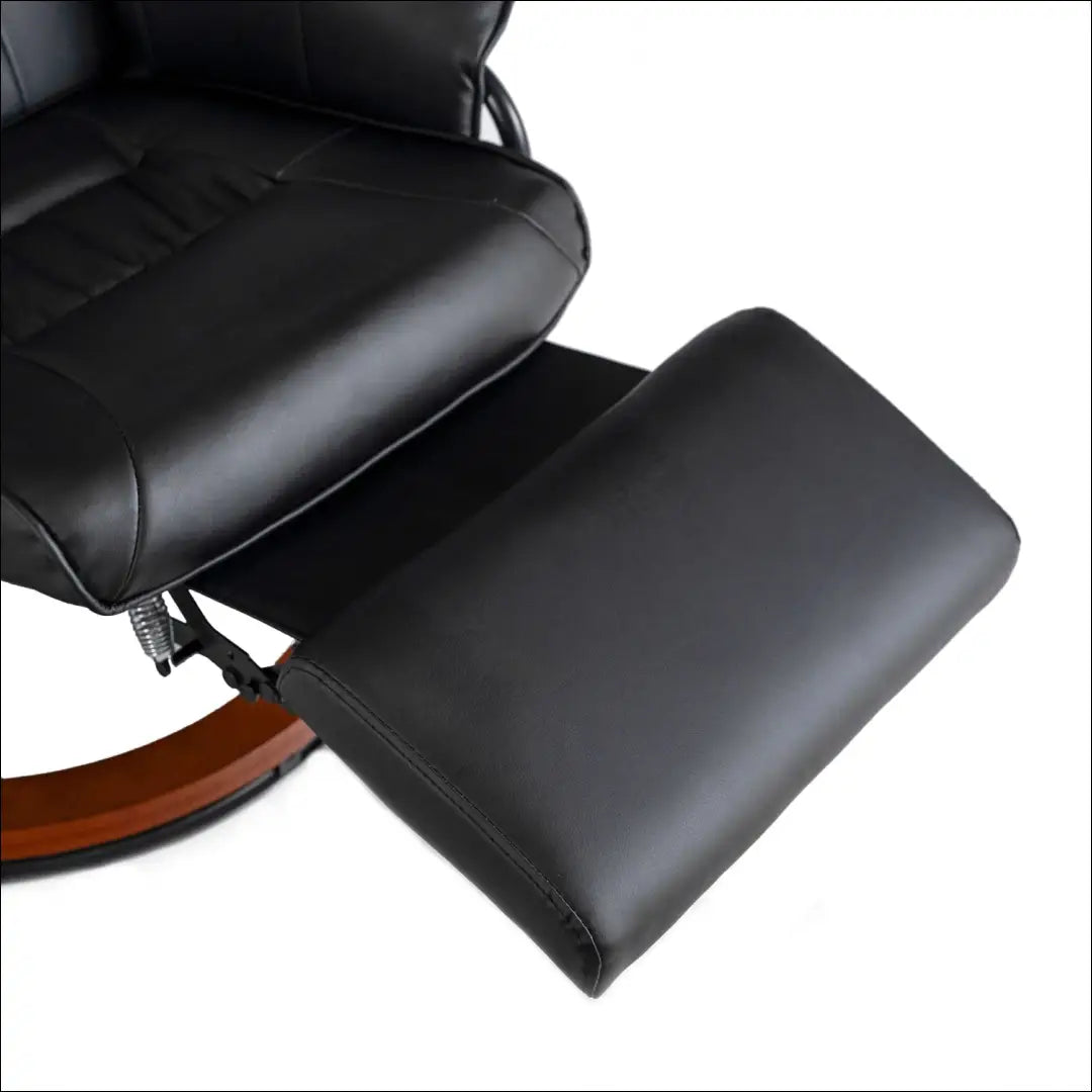 Sukamas masažinis fotelis su šildymo funkcija iš eko odos juodos spalvos TE742 - €320 Save 15% __label:Pristatymas 5-14