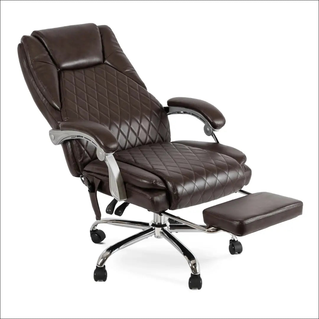 Sukamas masažinis fotelis su šildymo funkcija iš eko odos rudos spalvos TE699 - €177 Save 15% 100-200,